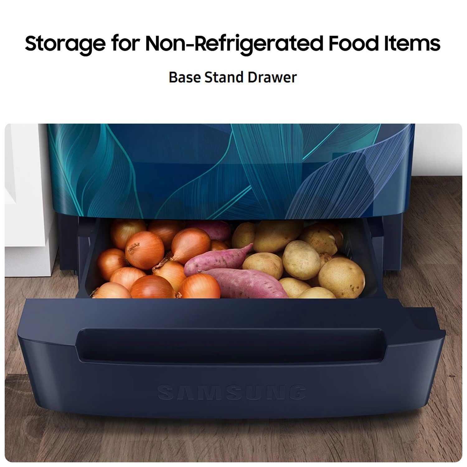 SAMSUNG Horizontal Curve 215 Litres 5 Star Direct Cool Single Door Refrigerator with Base Stand Drawer (RR23D2H259R/HL, Paradise Bloom Purple)_21