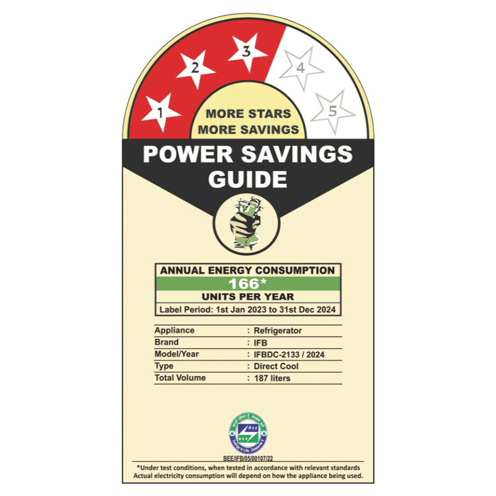 IFB Metal - Cool 187 Litres 3 Star Direct Cool Single Door Refrigerator with Anti Bacterial Gasket (IFBDC-2133FAS, Grey Steel) IFB Metal - Cool 187 Litres 3 Star Direct Cool Single Door Refrigerator with Anti Bacterial Gasket (IFBDC-2133FAS, Grey Steel)_7