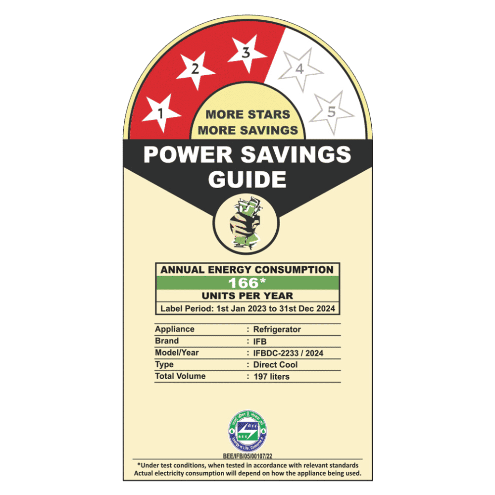 IFB Metal - Cool 197 Litres 3 Star Direct Cool Single Door Refrigerator with Anti Bacterial Gasket (IFBDC-2233FBS, Grey Steel)_8