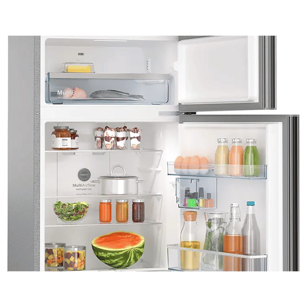 BOSCH Series 4 335 Litres 3 Star Frost Free Triple Door Convertible Refrigerator with VarioInverter Compressor (CMC36K03NI, Shiney Silver)_5