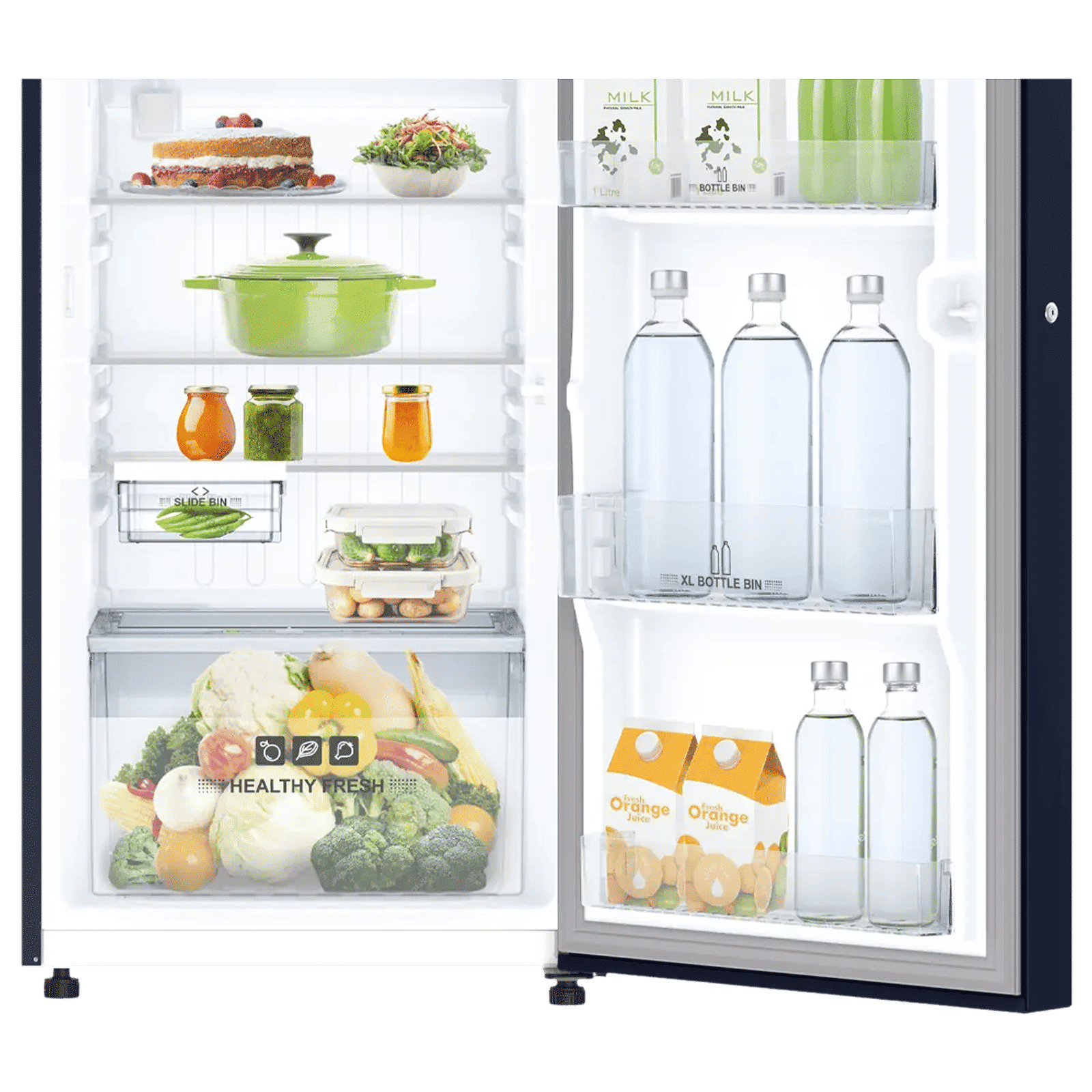 IFB Metal - Cool 222 Litres 3 Star Direct Cool Single Door Refrigerator with Anti Bacterial Gasket (IFBDC-2483FBH, Blue Flower)_12