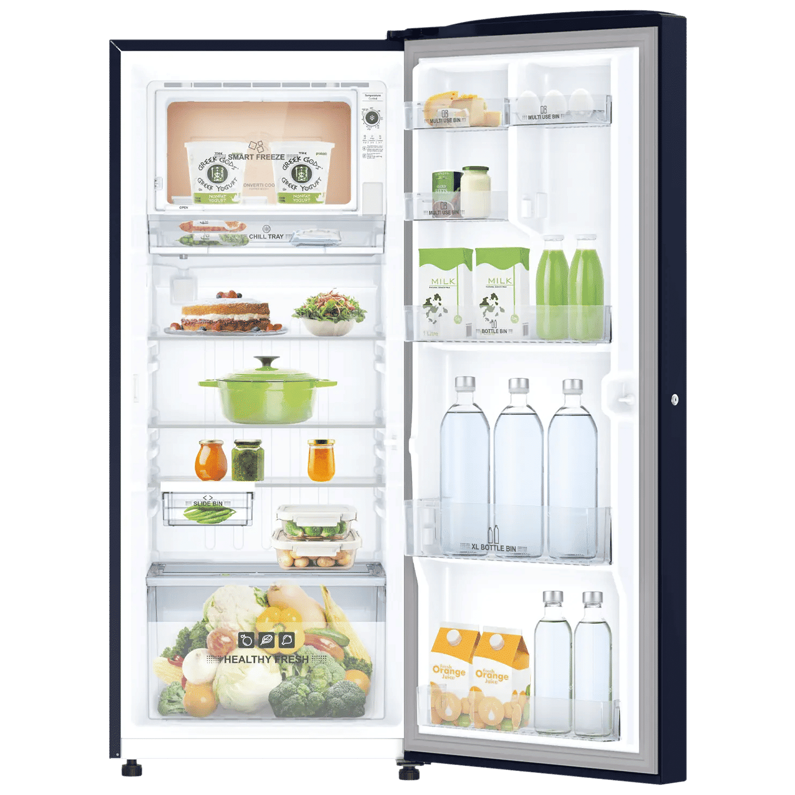 IFB Metal - Cool 222 Litres 3 Star Direct Cool Single Door Refrigerator with Anti Bacterial Gasket (IFBDC-2483FBH, Blue Flower)_5