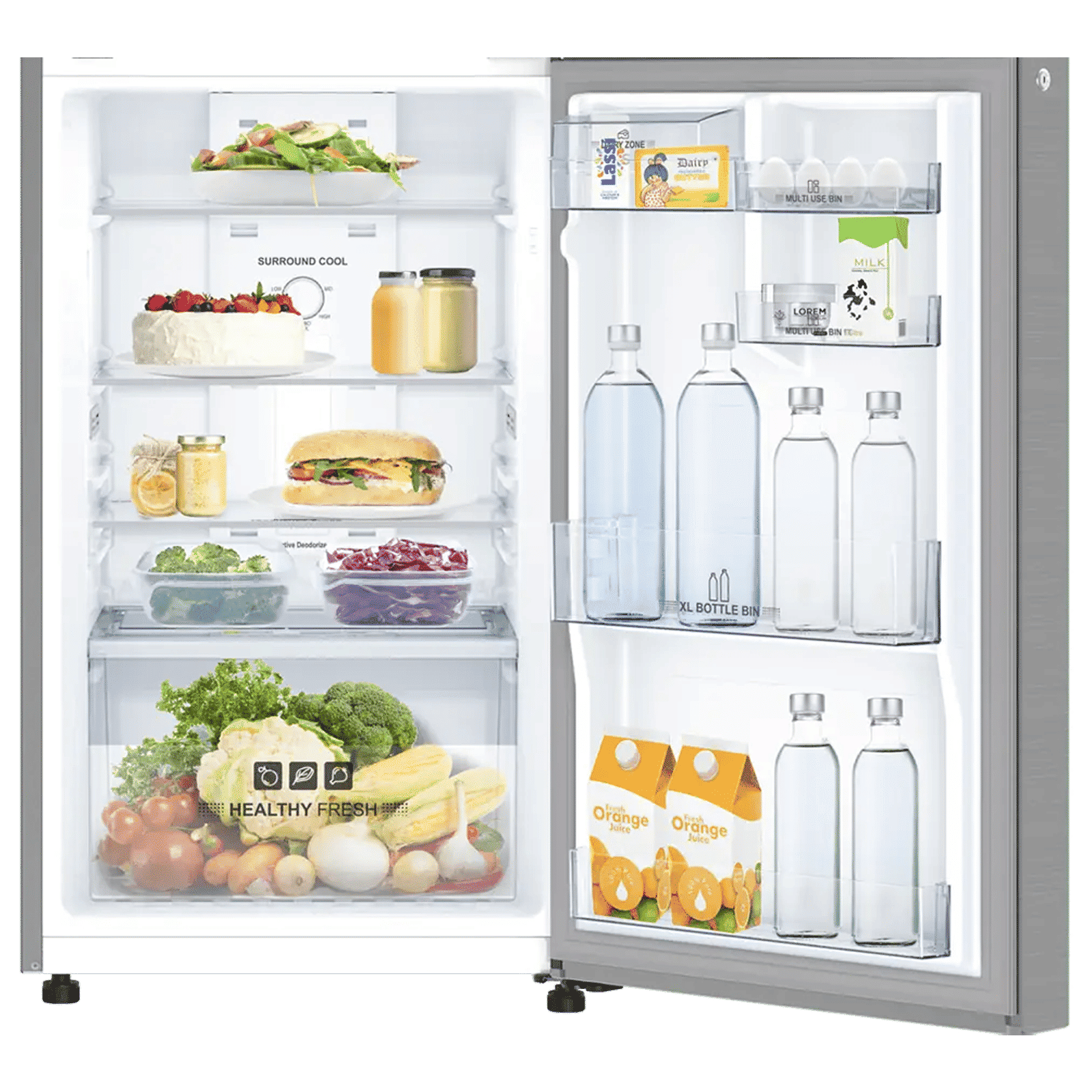 IFB Surround-Cool 243 Litres 2 Star Frost Free Double Door Refrigerator with Anti-Bacterial Gasket (IFBFF-2902FBS, Grey Steel)_10