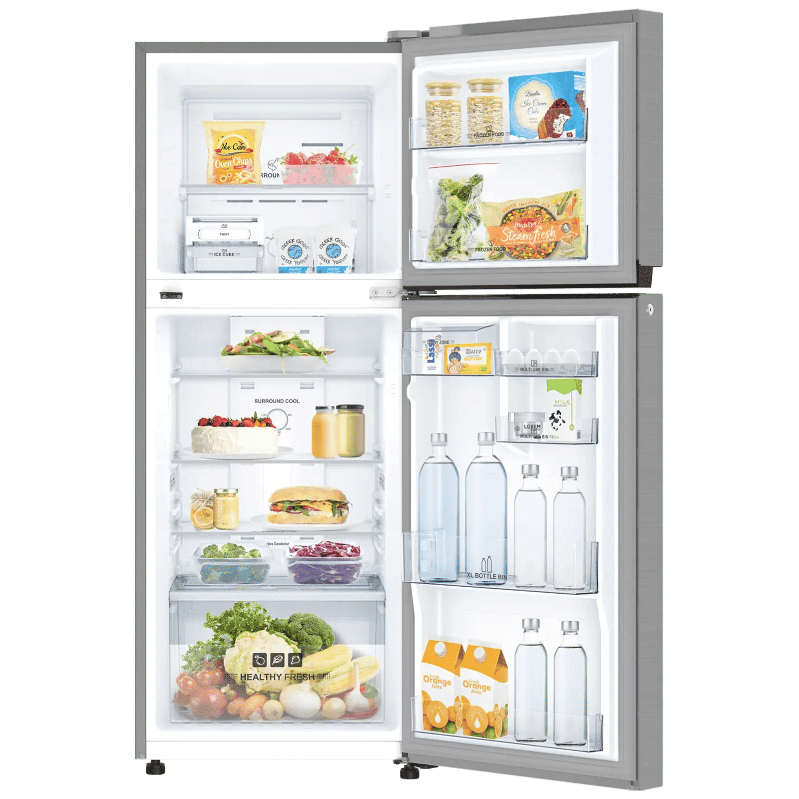 IFB Surround-Cool 243 Litres 2 Star Frost Free Double Door Refrigerator with Anti-Bacterial Gasket (IFBFF-2902FBS, Grey Steel)_5