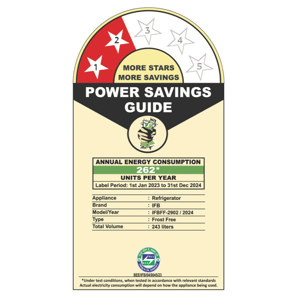 IFB Surround-Cool 243 Litres 2 Star Frost Free Double Door Refrigerator with Anti-Bacterial Gasket (IFBFF-2902FBS, Grey Steel)_8