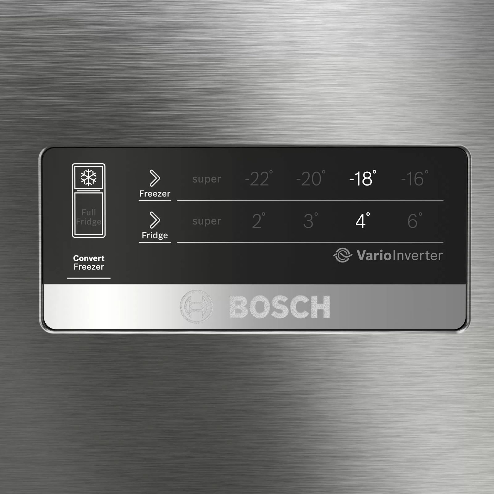 BOSCH Series 4 334 Litres 2 Star Frost Free Double Door Convertible Refrigerator with VarioInverter Compressor (CTC35S02NI, Shiney Silver)_10