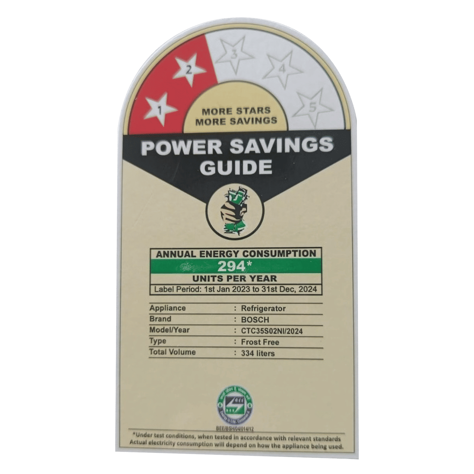 BOSCH Series 4 334 Litres 2 Star Frost Free Double Door Convertible Refrigerator with VarioInverter Compressor (CTC35S02NI, Shiney Silver)_9