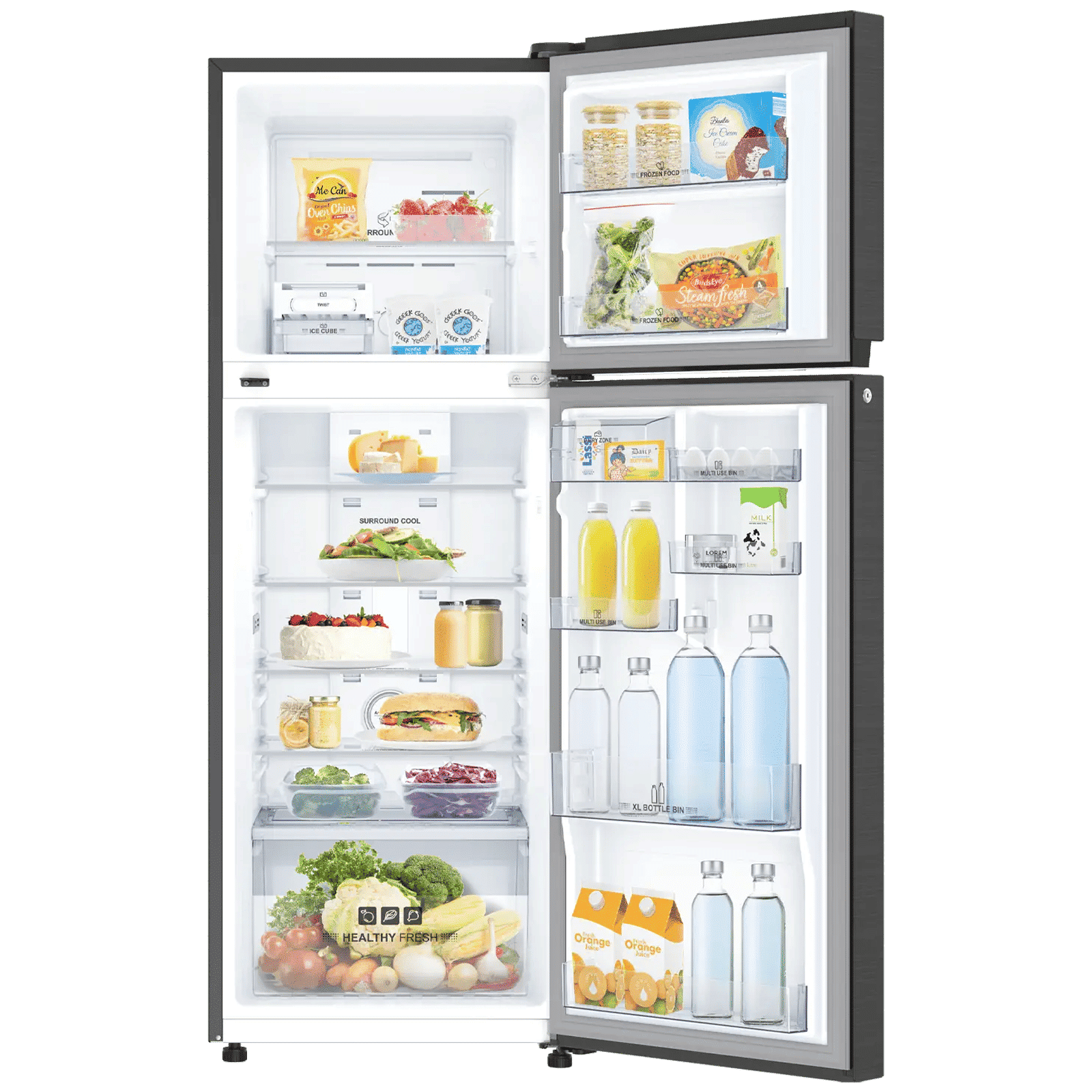 IFB Eco-Cool 265 Litres 2 Star Frost Free Double Door Refrigerator with Active Deodoriser (IFBFF-3152IKS, Black Steel)_5