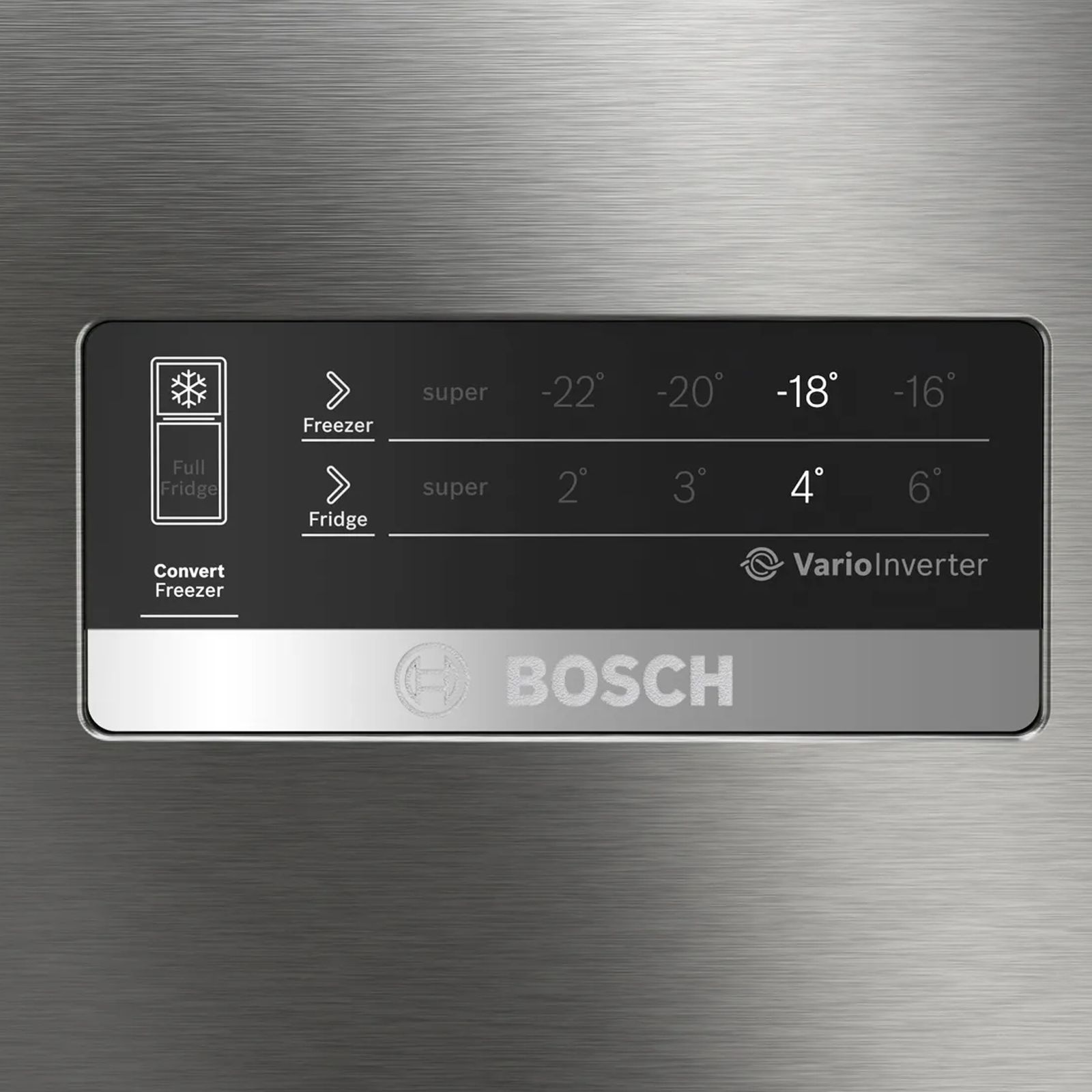 BOSCH Series 4 334 Litres 2 Star Frost Free Double Door Convertible Refrigerator with VarioInverter Compressor (CTC35S02DI, Shiney Silver)_7