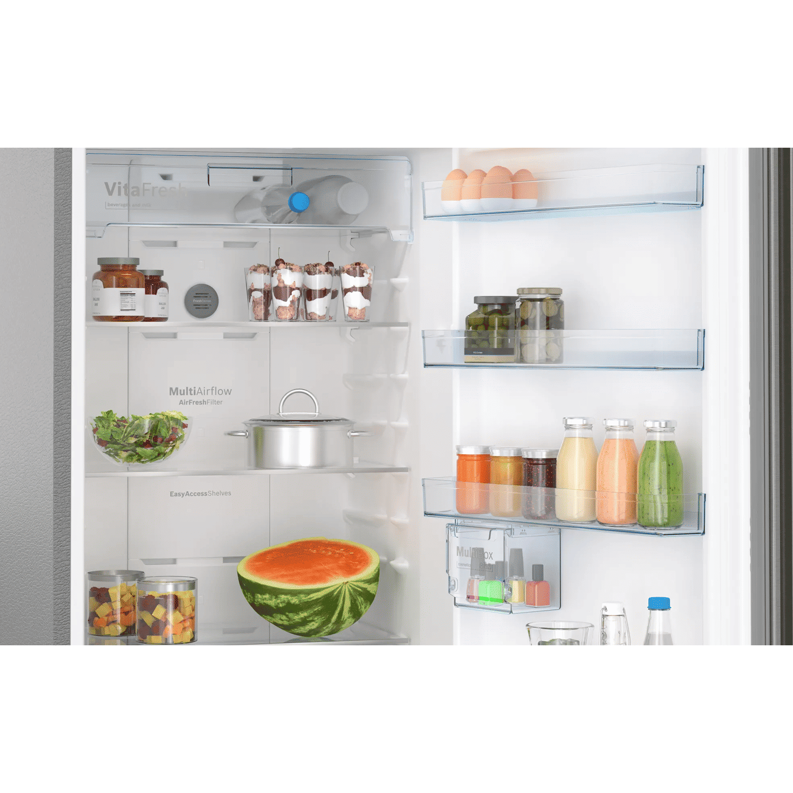 BOSCH Series 4 368 Litres 2 Star Frost Free Double Door Convertible Refrigerator with VarioInverter Compressor (CTC39S02NI, Shiney Silver)_5