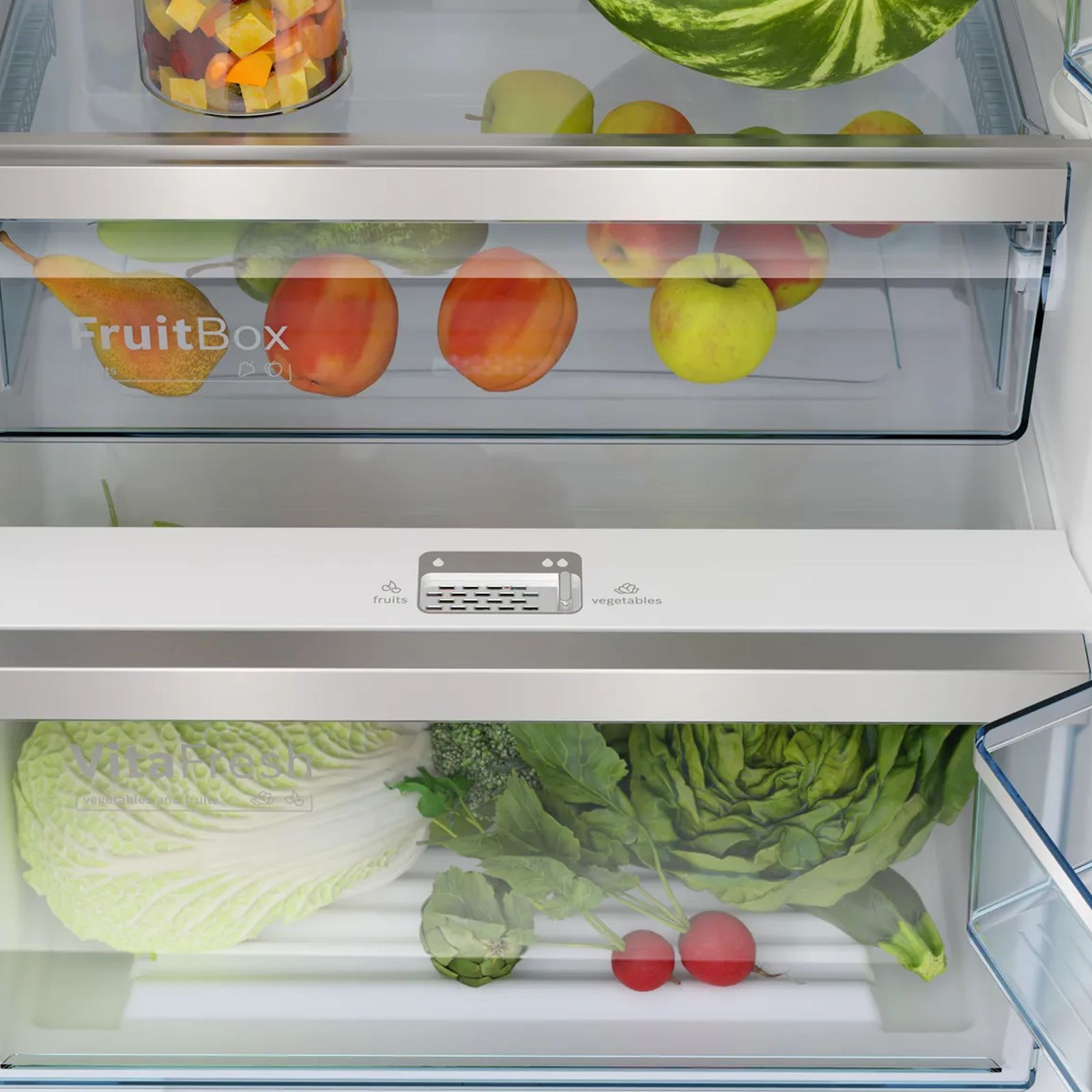 BOSCH Series 4 368 Litres 2 Star Frost Free Double Door Convertible Refrigerator with VarioInverter Compressor (CTC39S02NI, Shiney Silver)_7