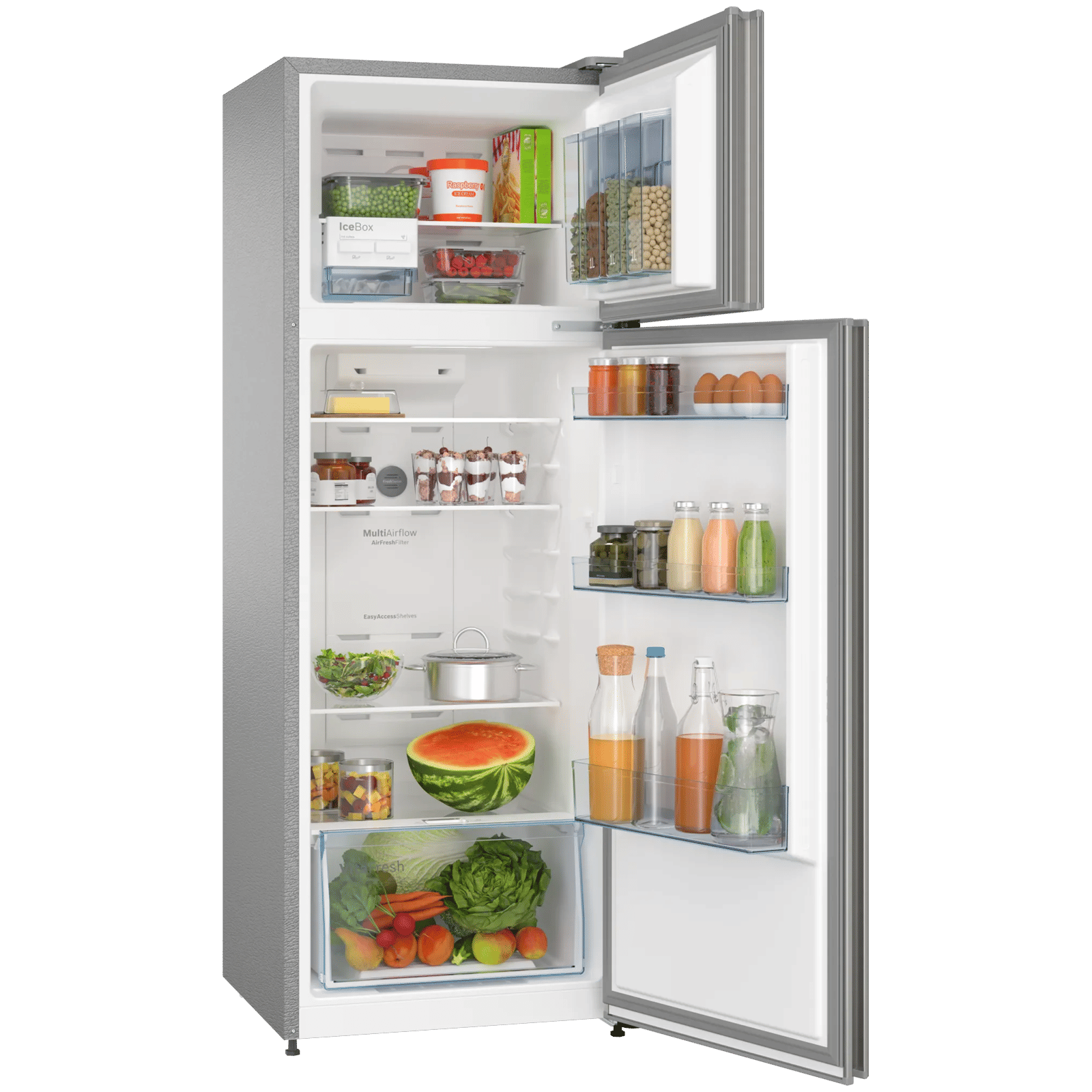 BOSCH Series 4 269 Litres 3 Star Frost Free Double Door Convertible Refrigerator with VitaFresh System (CTC29S03GI, Shiney Silver)_5