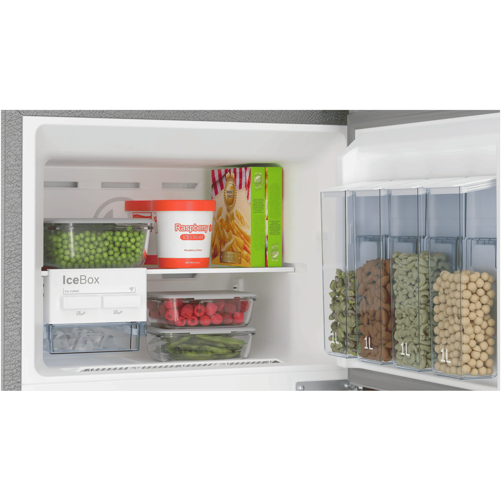 BOSCH Series 4 269 Litres 3 Star Frost Free Double Door Convertible Refrigerator with VitaFresh System (CTC29S03GI, Shiney Silver)_7