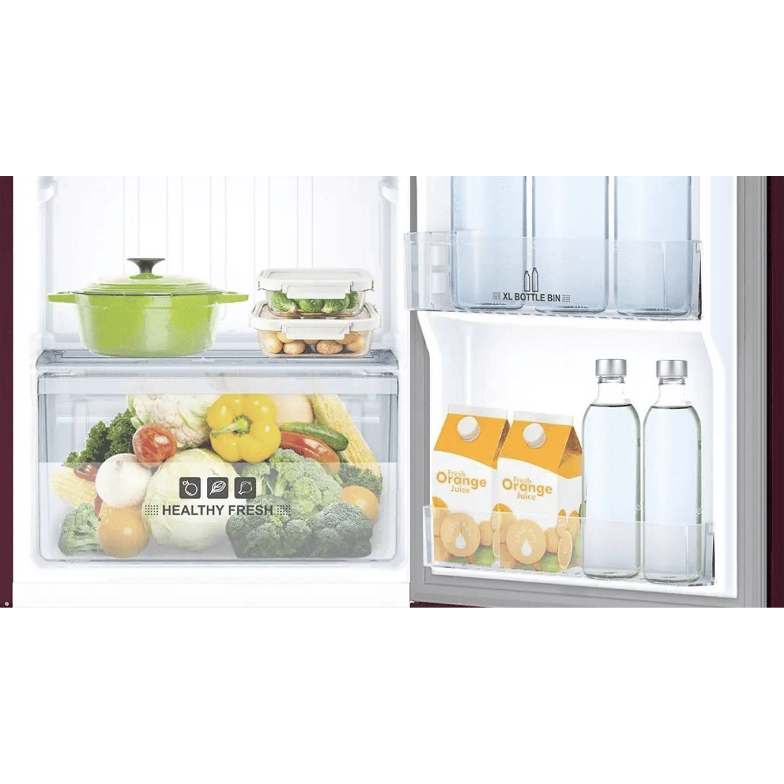 IFB Metal - Cool 187 Litres 3 Star Direct Cool Single Door Refrigerator with Anti Bacterial Gasket (IFBDC-2133FRH, Red Flower)_10