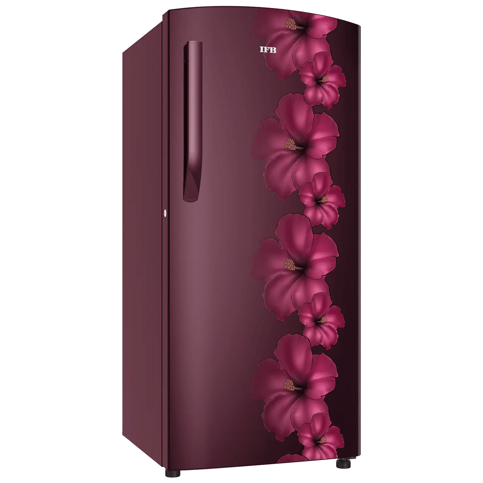 IFB Metal - Cool 187 Litres 3 Star Direct Cool Single Door Refrigerator with Anti Bacterial Gasket (IFBDC-2133FRH, Red Flower)_12