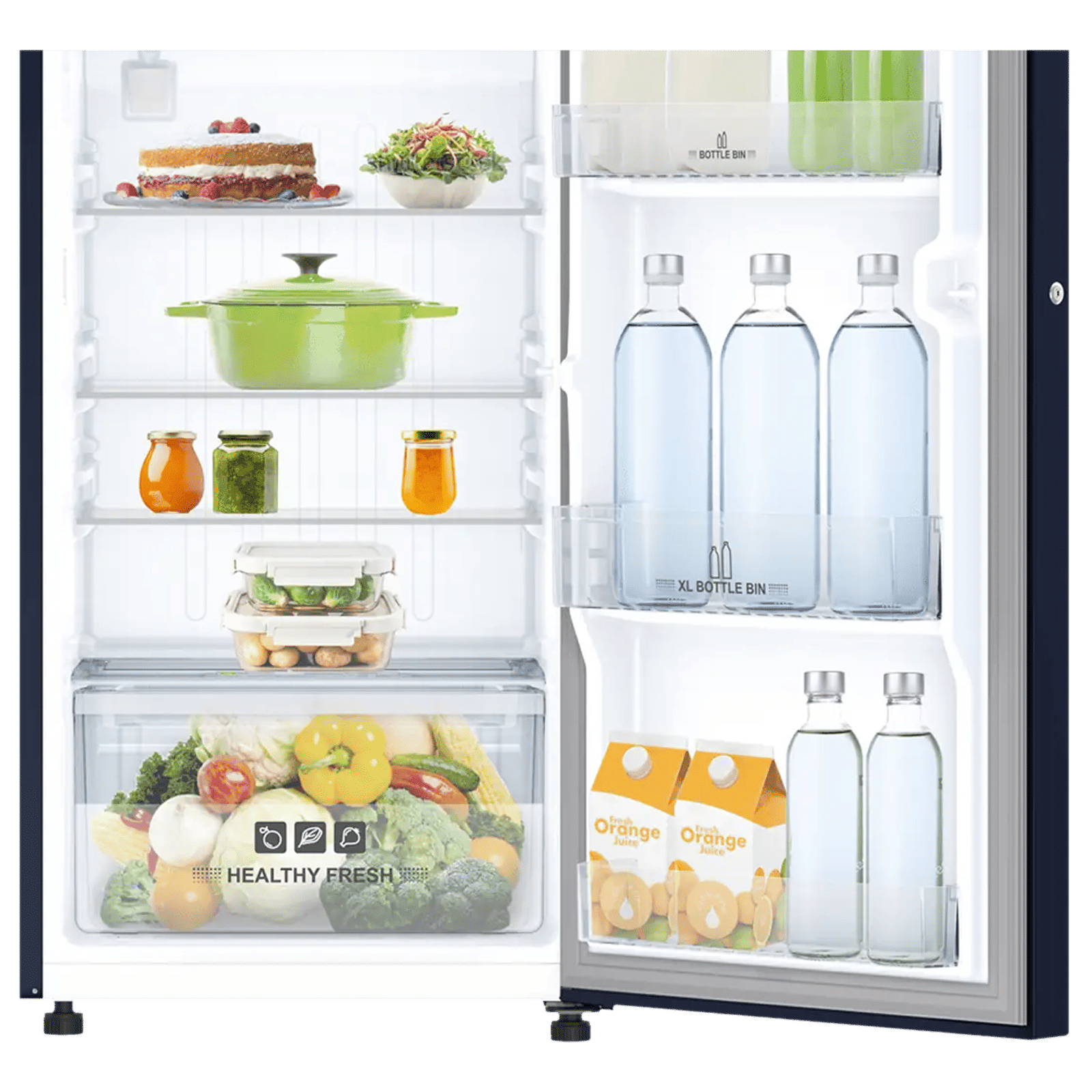 IFB Metal - Cool 197 Litres 3 Star Direct Cool Single Door Refrigerator with Anti Bacterial Gasket (IFBDC-2233FBB, Blue Flower)_10