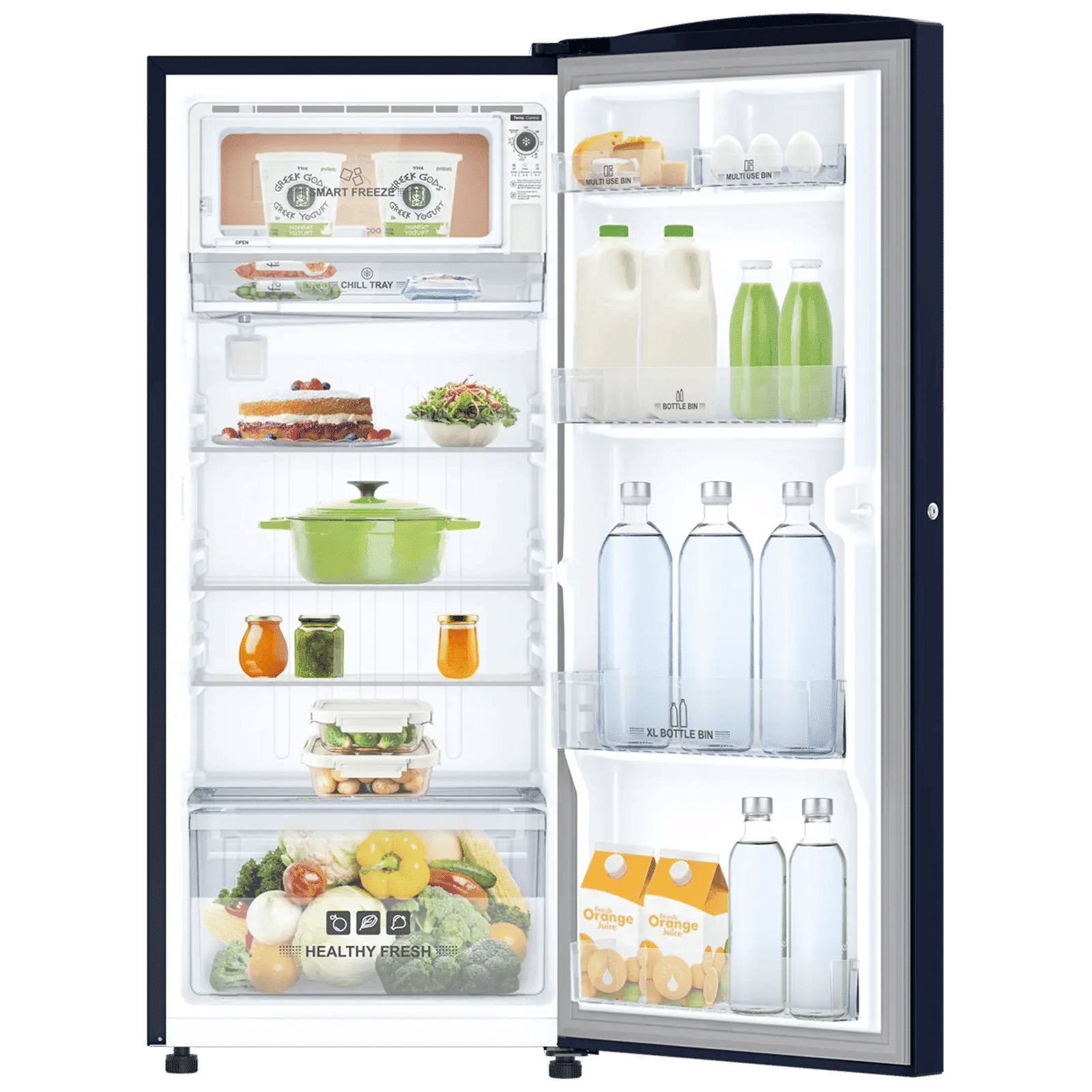 IFB Metal - Cool 197 Litres 3 Star Direct Cool Single Door Refrigerator with Anti Bacterial Gasket (IFBDC-2233FBB, Blue Flower)_5