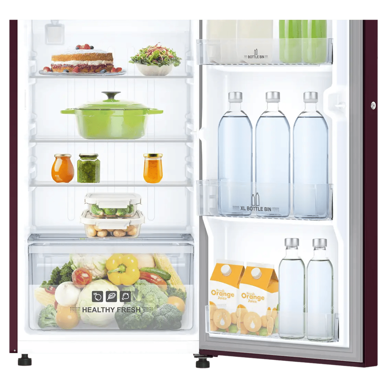 IFB Advance-Cool 206 Litres 5 Star Direct Cool Single Door Refrigerator with Anti Bacterial Gasket (IFBDC-2325IRB, Midnight Bloom Red)_9