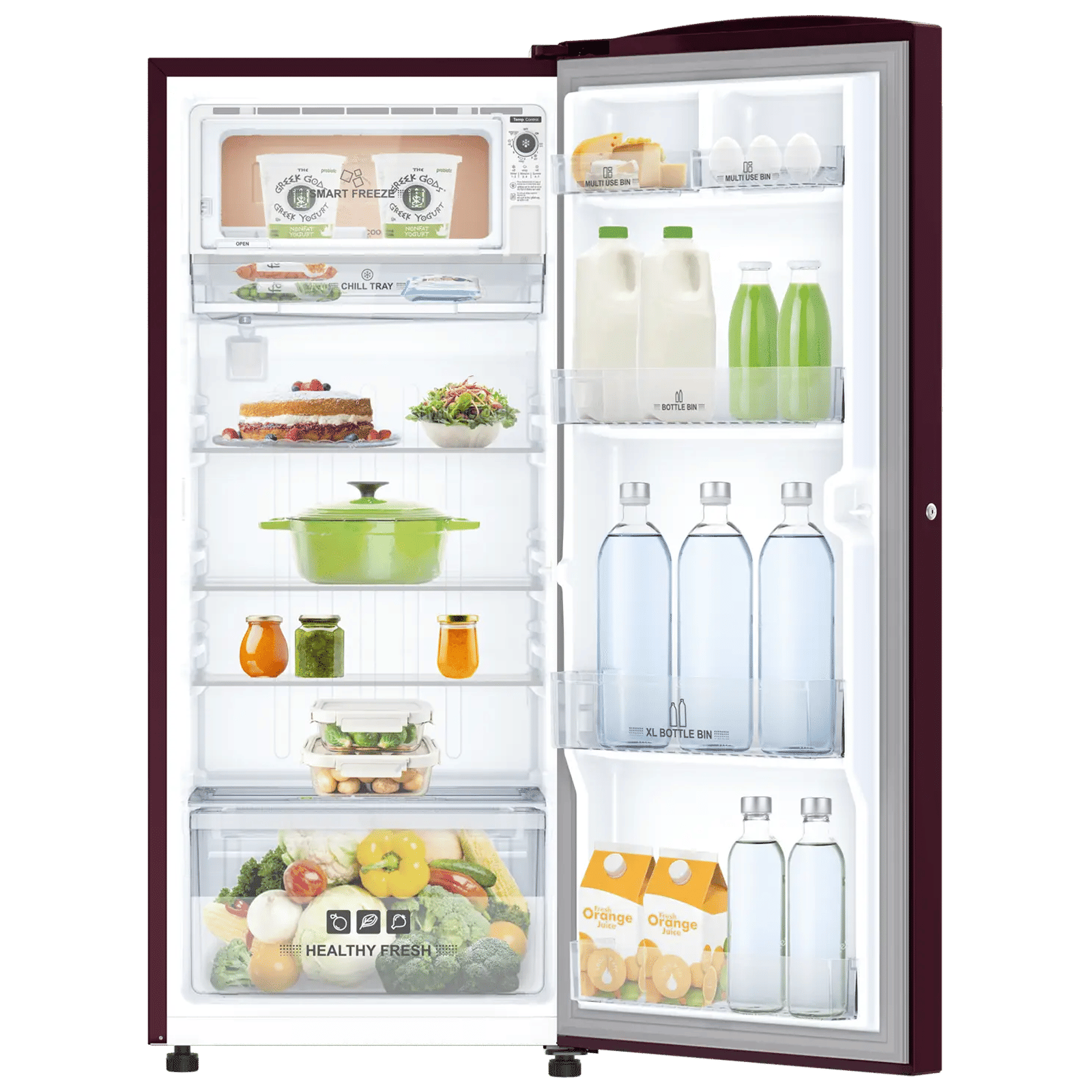 IFB Advance-Cool 206 Litres 5 Star Direct Cool Single Door Refrigerator with Anti Bacterial Gasket (IFBDC-2325IRB, Midnight Bloom Red)_5