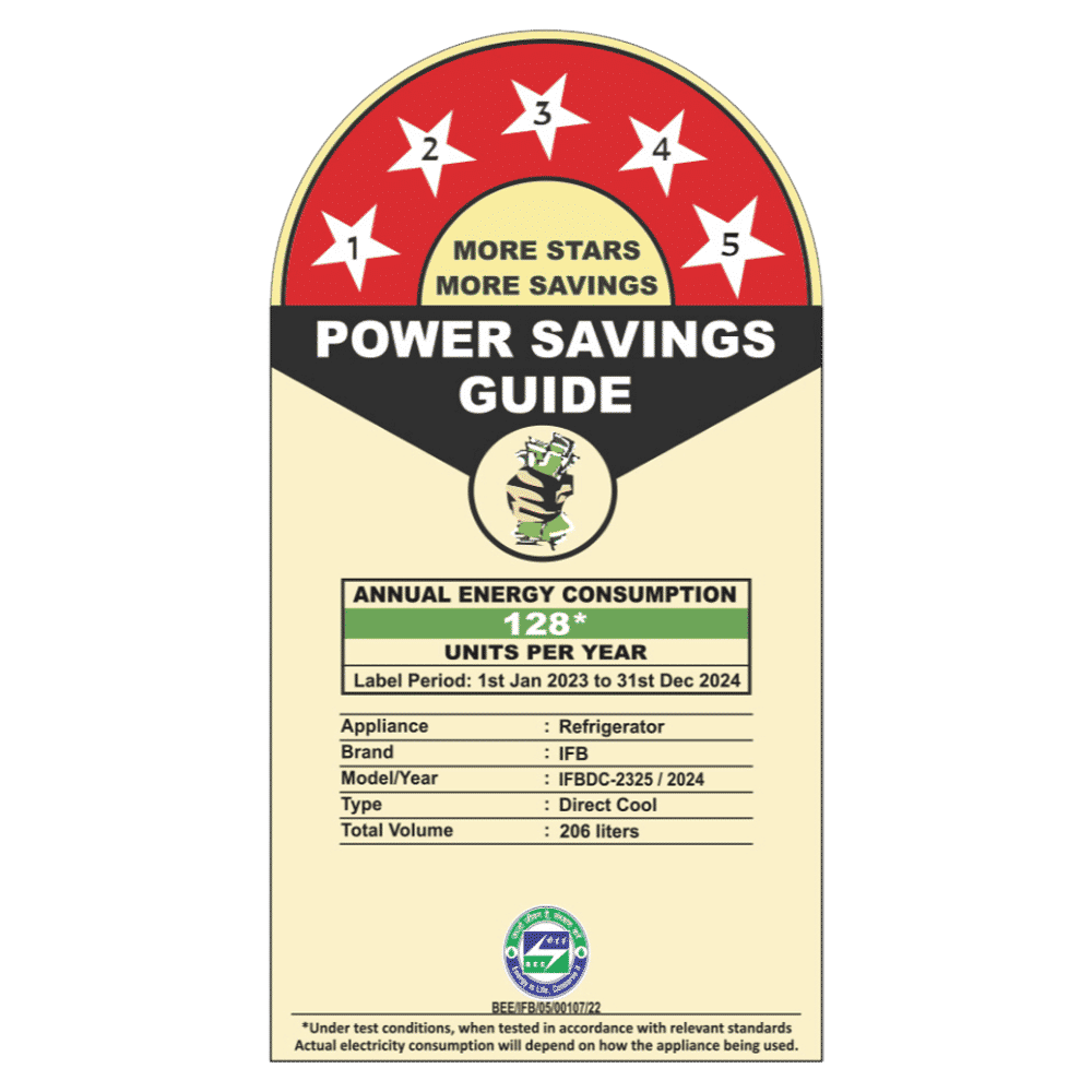 IFB Advance-Cool 206 Litres 5 Star Direct Cool Single Door Refrigerator with Anti Bacterial Gasket (IFBDC-2325IRB, Midnight Bloom Red)_7