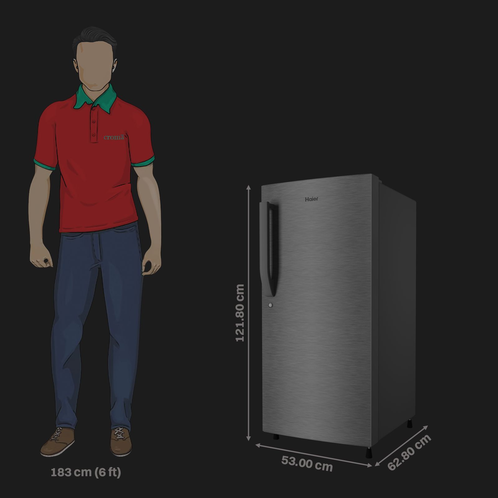 Haier 190 Litres 4 Star Direct Cool Single Door Refrigerator with Anti-Bacterial Gasket (HED203DSP, Brushline Silver)_3