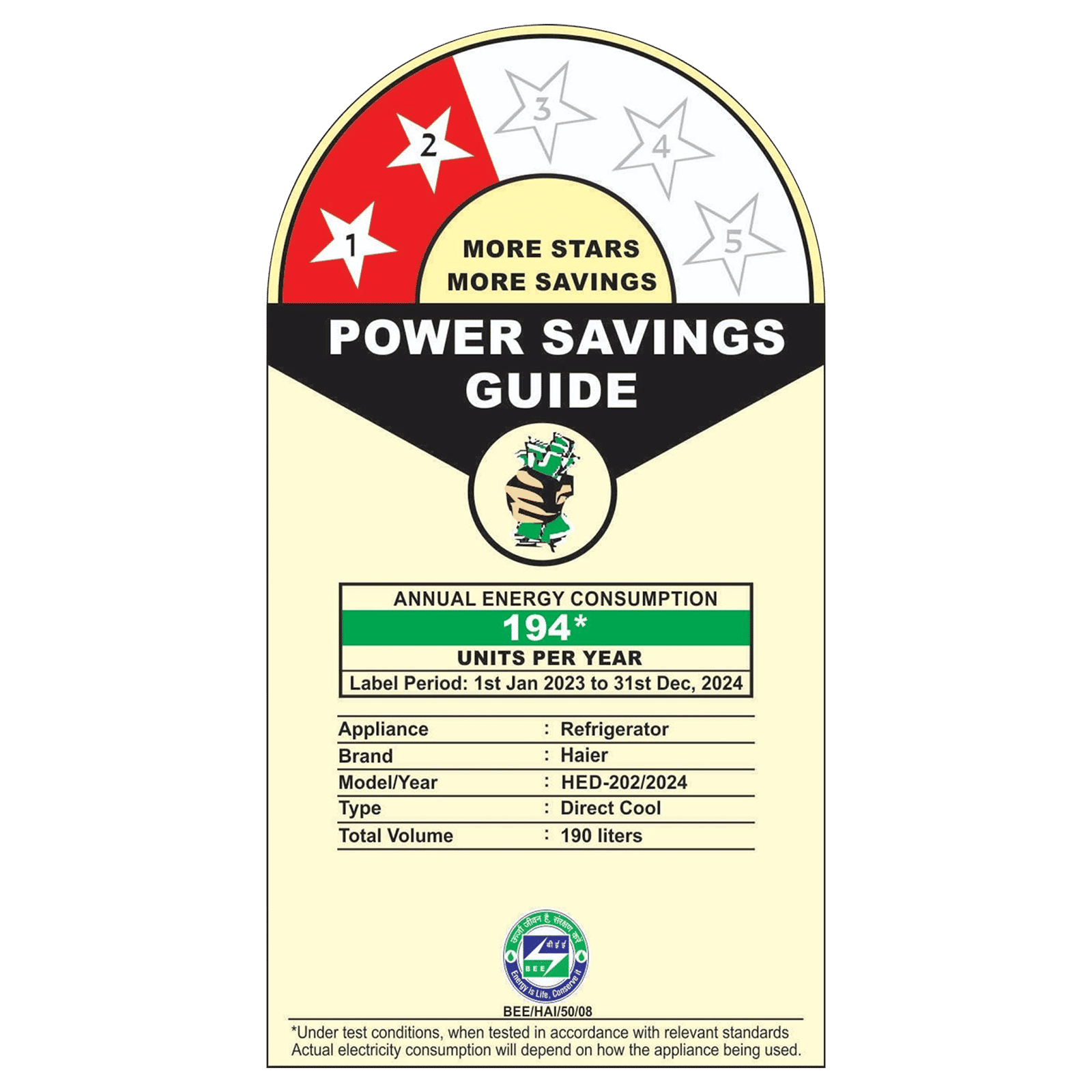 Haier 190 Litres 2 Star Direct Cool Single Door Refrigerator with Antibacterial Gasket (HED202RSP, Red Mono)_8