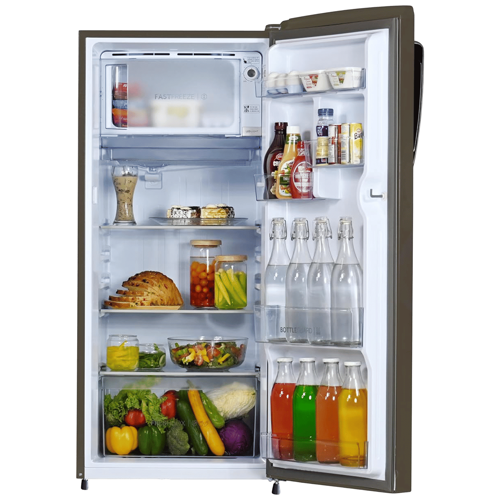 Haier 205 Litres 3 Star Direct Cool Single Door Refrigerator with Antibacterial Gasket (HED213TSN, Inox Steel)_5