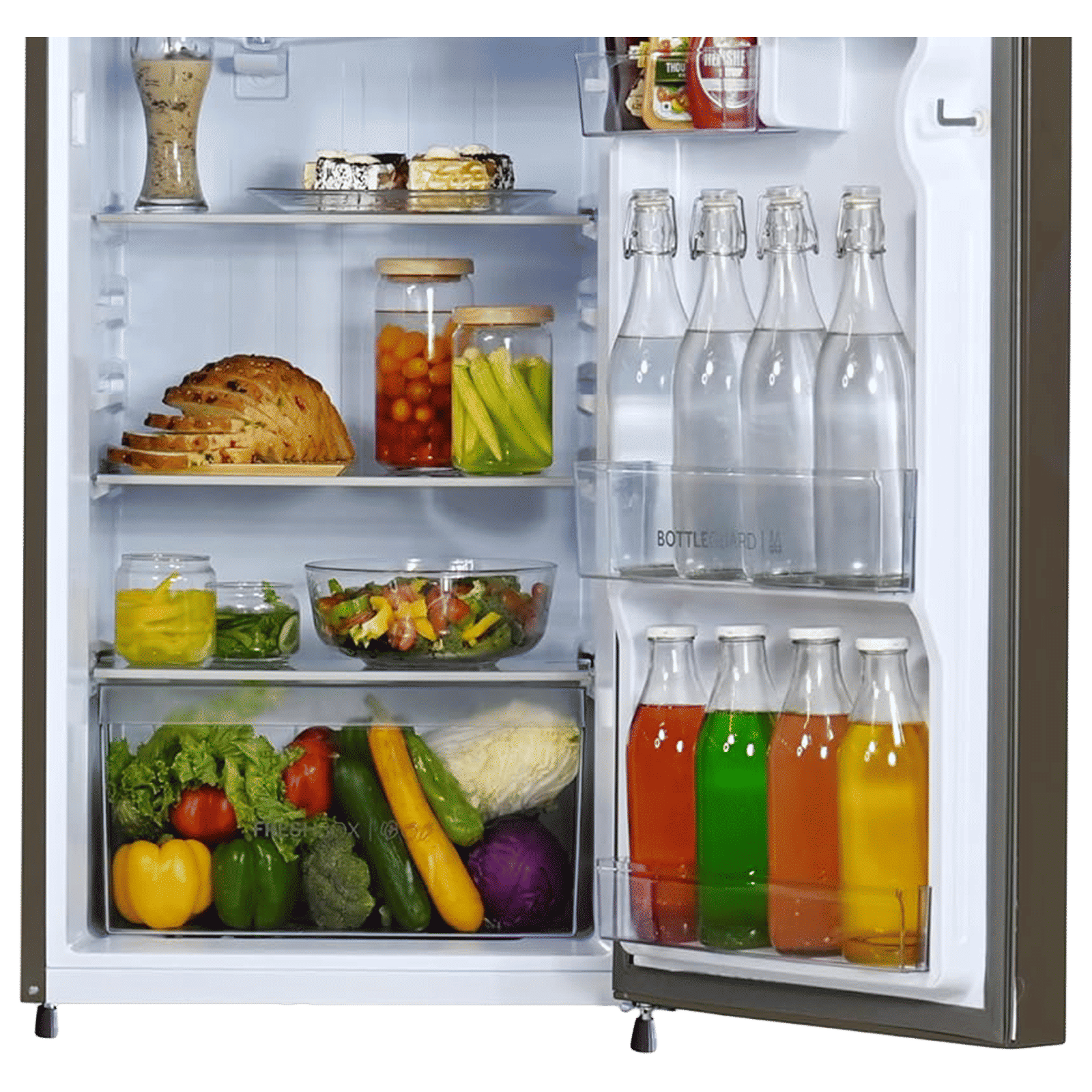 Haier 205 Litres 3 Star Direct Cool Single Door Refrigerator with Antibacterial Gasket (HED213TSN, Inox Steel)_7
