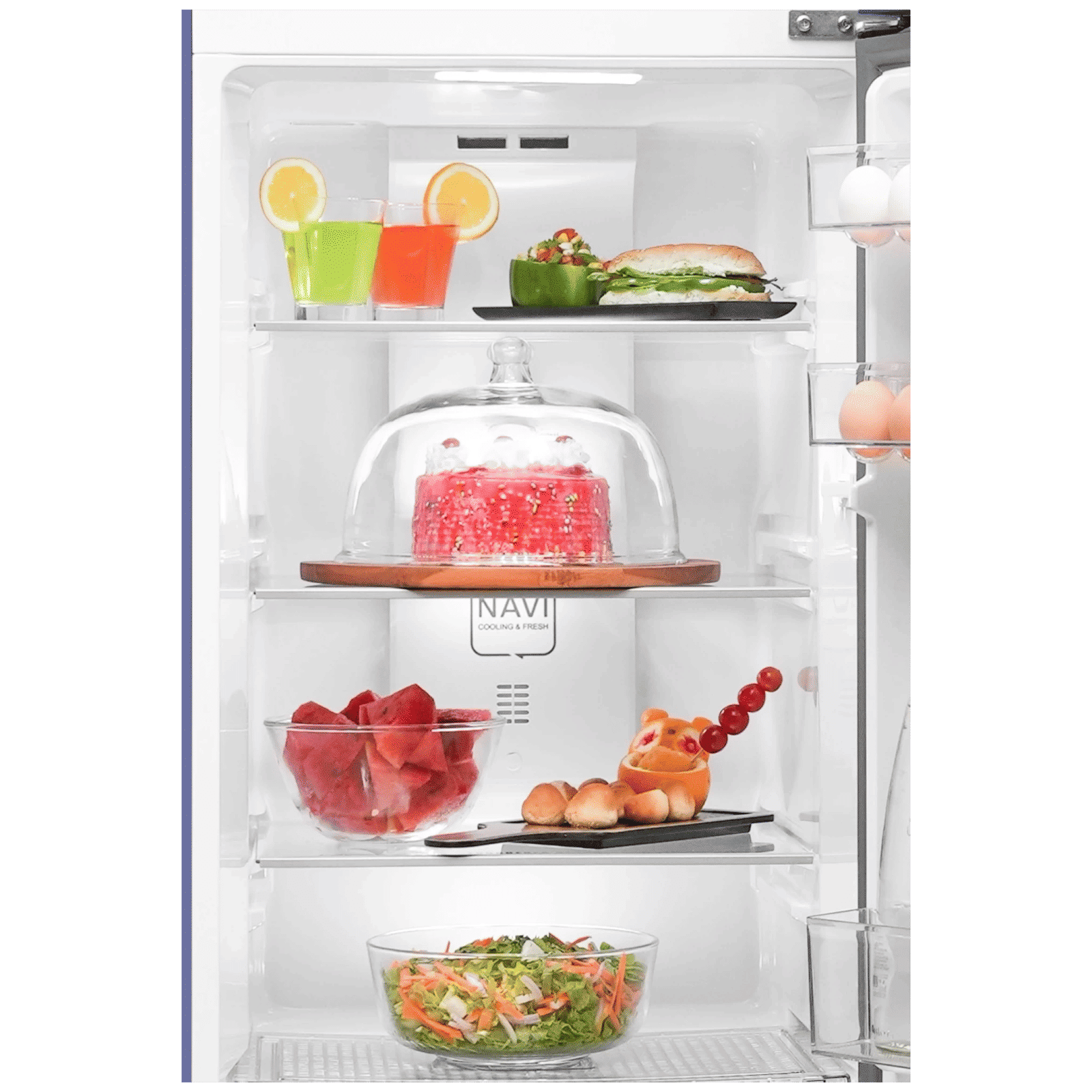 Haier 240 Litres 2 Star Frost Free Double Door Refrigerator with Anti-Bacterial Gasket (HEF252ERBP, Radish Blue)_16