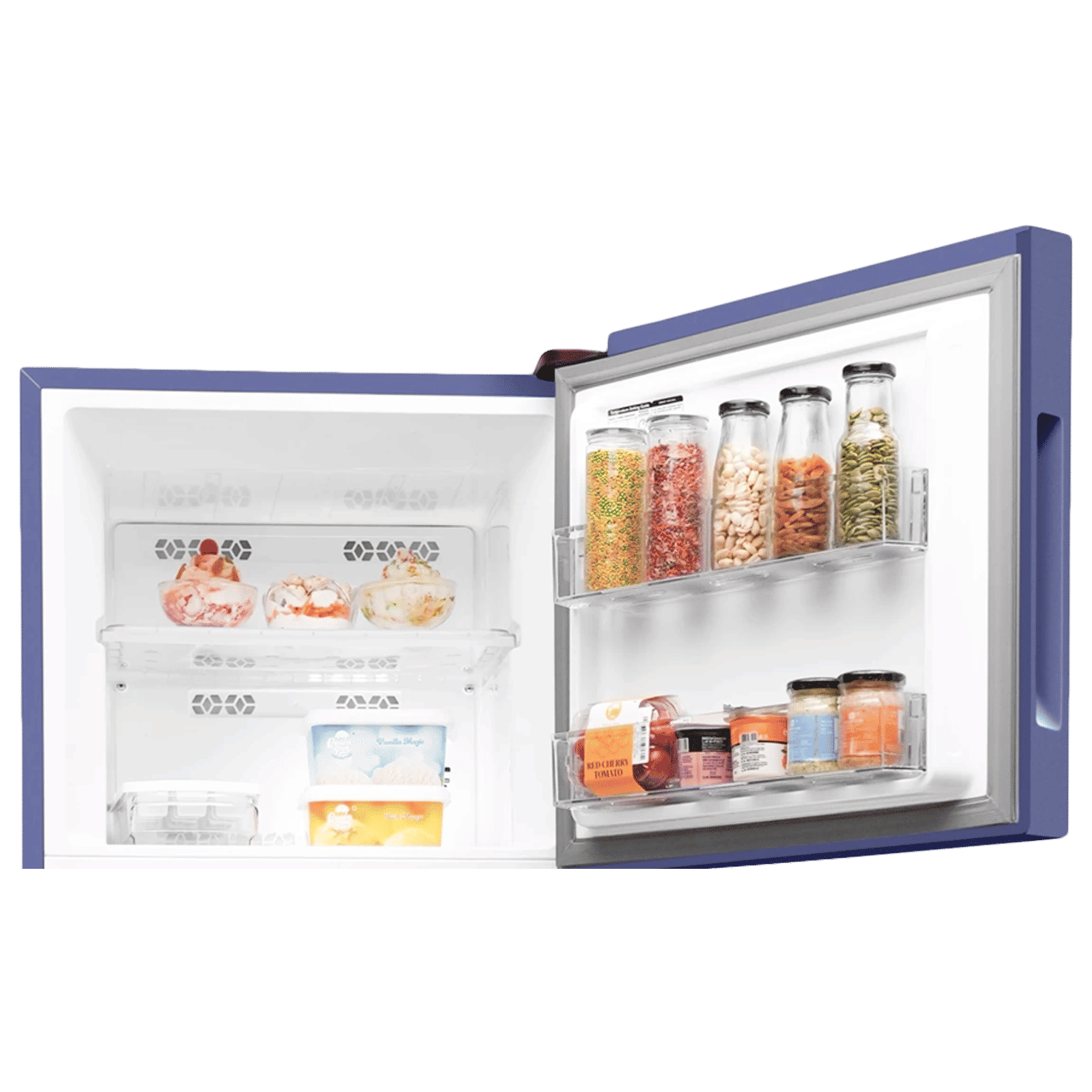 Haier 240 Litres 2 Star Frost Free Double Door Refrigerator with Anti-Bacterial Gasket (HEF252ERBP, Radish Blue)_7