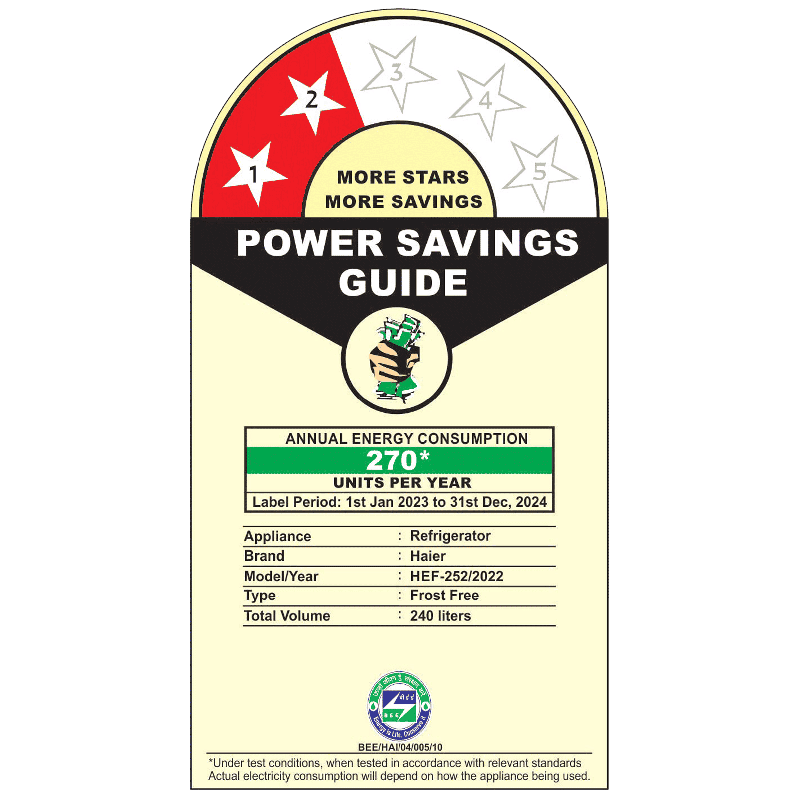 Haier 240 Litres 2 Star Frost Free Double Door Refrigerator with Anti-Bacterial Gasket (HEF252ERBP, Radish Blue)_9