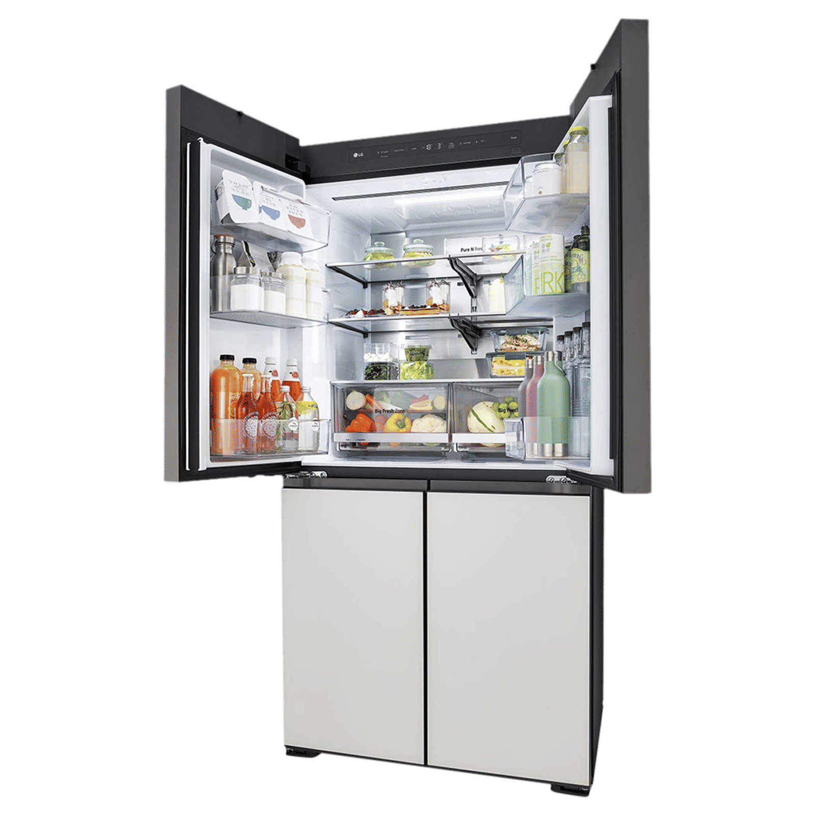 LG 617 Litres 3 Star Frost Free French Door Smart Wifi Enabled Refrigerator with Multi Air Flow (GR-A24FDMMB, Multicolour) LG 617 Litres 3 Star Frost Free French Door Smart Wifi Enabled Refrigerator with Multi Air Flow (GR-A24FDMMB, Multicolour)_9