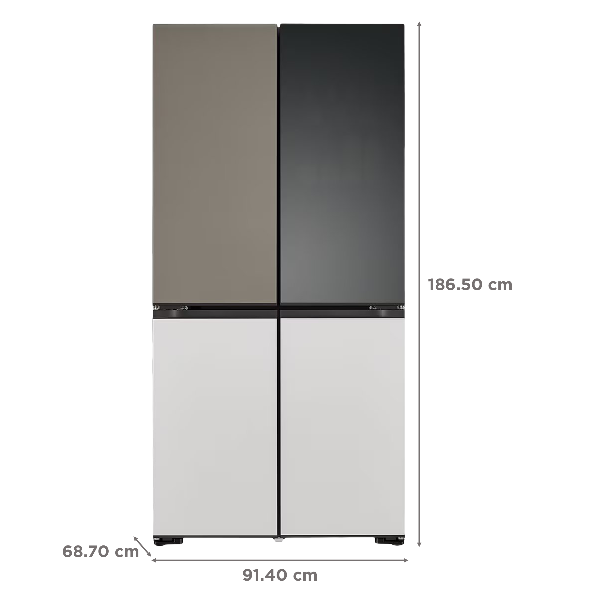 LG 617 Litres 3 Star Frost Free French Door Smart Wifi Enabled Refrigerator with Multi Air Flow (GR-A24FDMMB, Multicolour) LG 617 Litres 3 Star Frost Free French Door Smart Wifi Enabled Refrigerator with Multi Air Flow (GR-A24FDMMB, Multicolour)_3