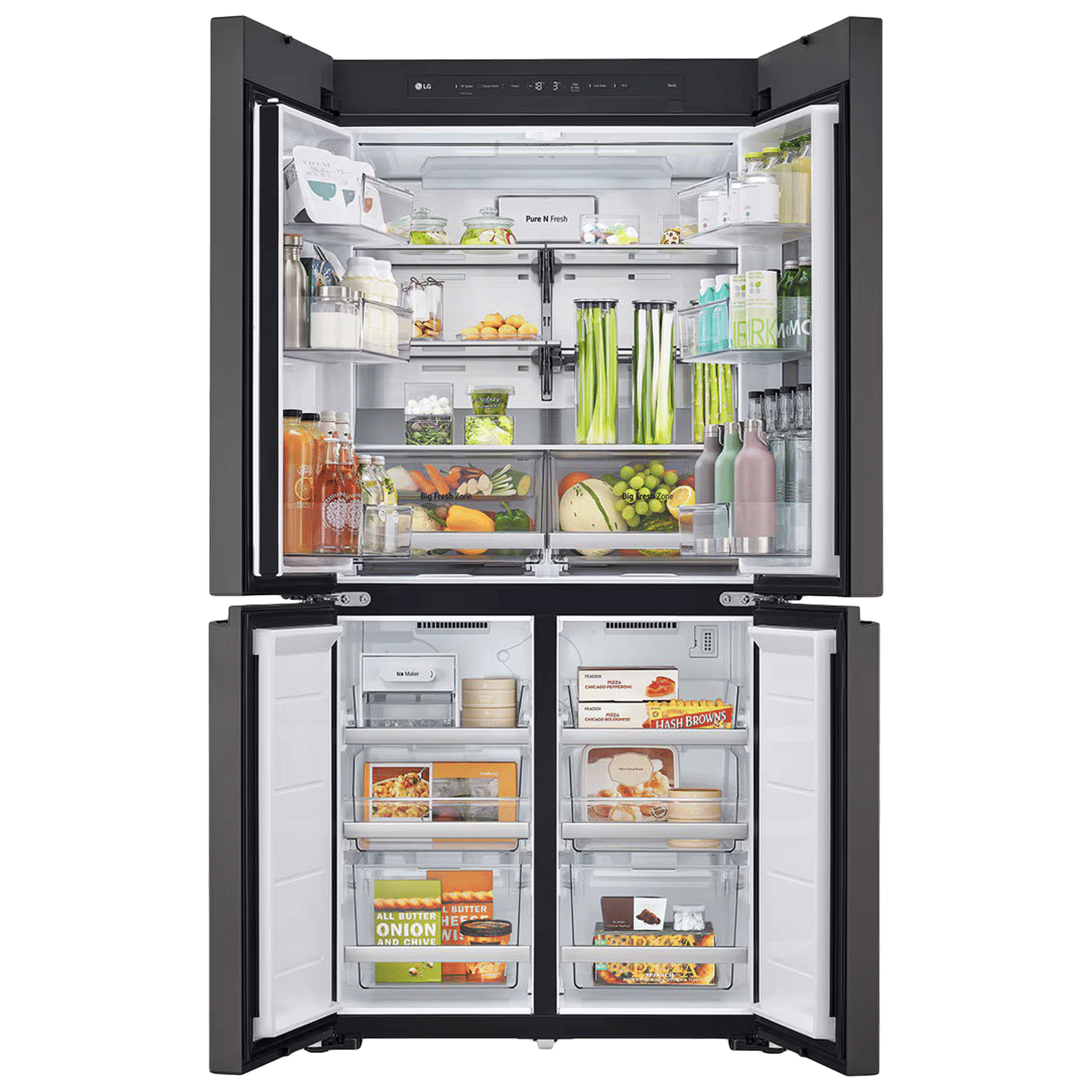 LG 617 Litres 3 Star Frost Free French Door Smart Wifi Enabled Refrigerator with Multi Air Flow (GR-A24FDMMB, Multicolour) LG 617 Litres 3 Star Frost Free French Door Smart Wifi Enabled Refrigerator with Multi Air Flow (GR-A24FDMMB, Multicolour)_5