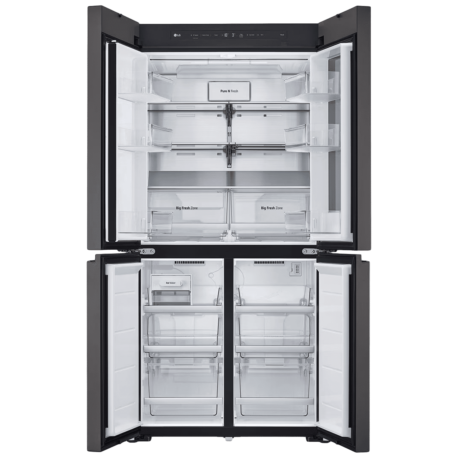 LG 617 Litres 3 Star Frost Free French Door Smart Wifi Enabled Refrigerator with Multi Air Flow (GR-A24FDMMB, Multicolour) LG 617 Litres 3 Star Frost Free French Door Smart Wifi Enabled Refrigerator with Multi Air Flow (GR-A24FDMMB, Multicolour)_6