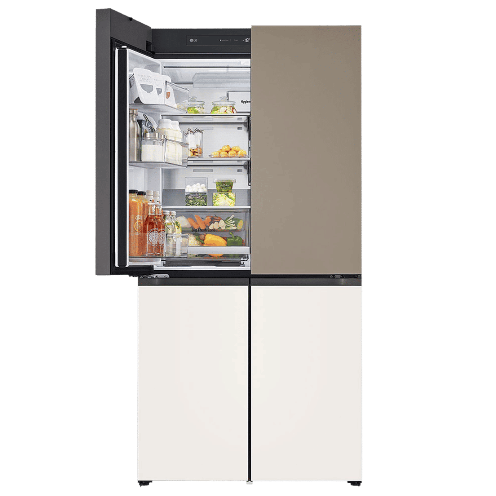 LG 614 Litres 3 Star Frost Free French Door Smart Wifi Enabled Refrigerator with Multi Air Flow (GR-B24FQGJB, Brown & Beige)_14