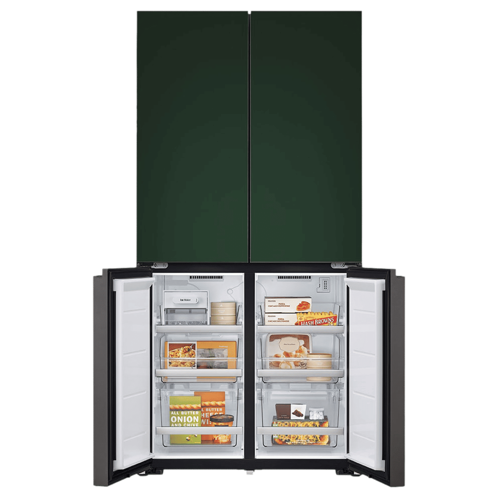LG 614 Litres 3 Star Frost Free French Door Smart Wifi Enabled Refrigerator with Multi Air Flow (GR-B24FQSJB, Green & Silver)_12