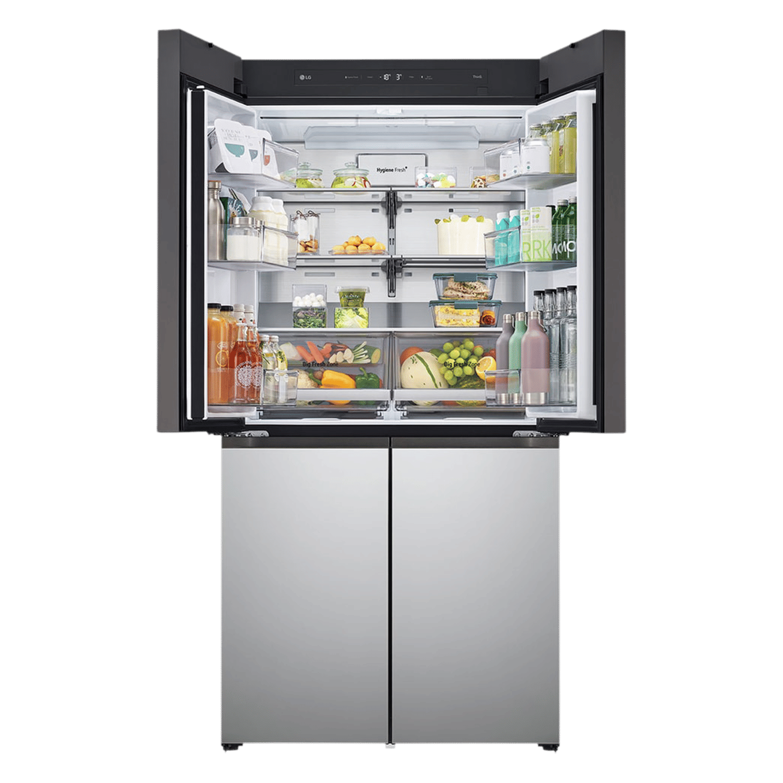 LG 614 Litres 3 Star Frost Free French Door Smart Wifi Enabled Refrigerator with Multi Air Flow (GR-B24FQSJB, Green & Silver)_13