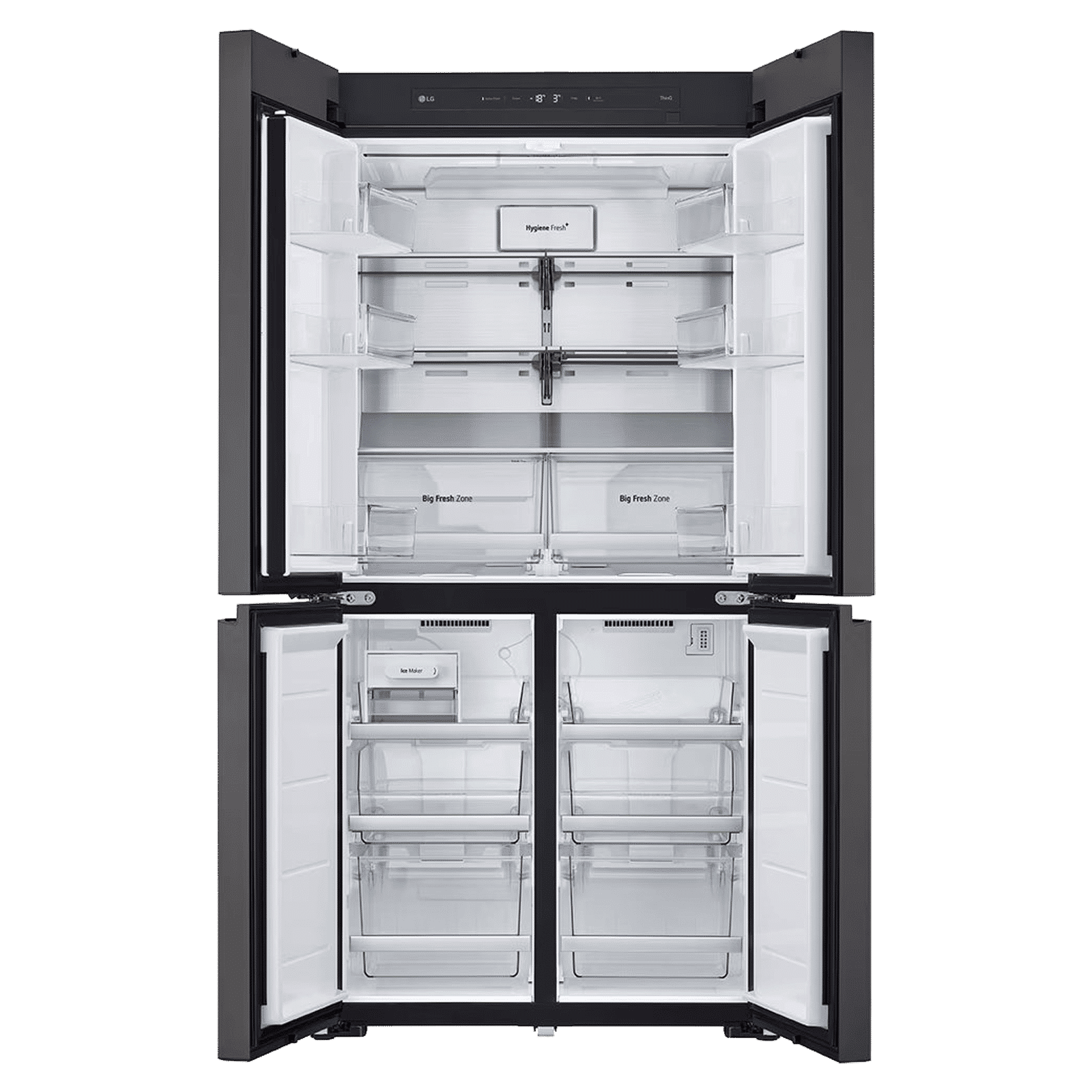 LG 614 Litres 3 Star Frost Free French Door Smart Wifi Enabled Refrigerator with Multi Air Flow (GR-B24FQSJB, Green & Silver)_6