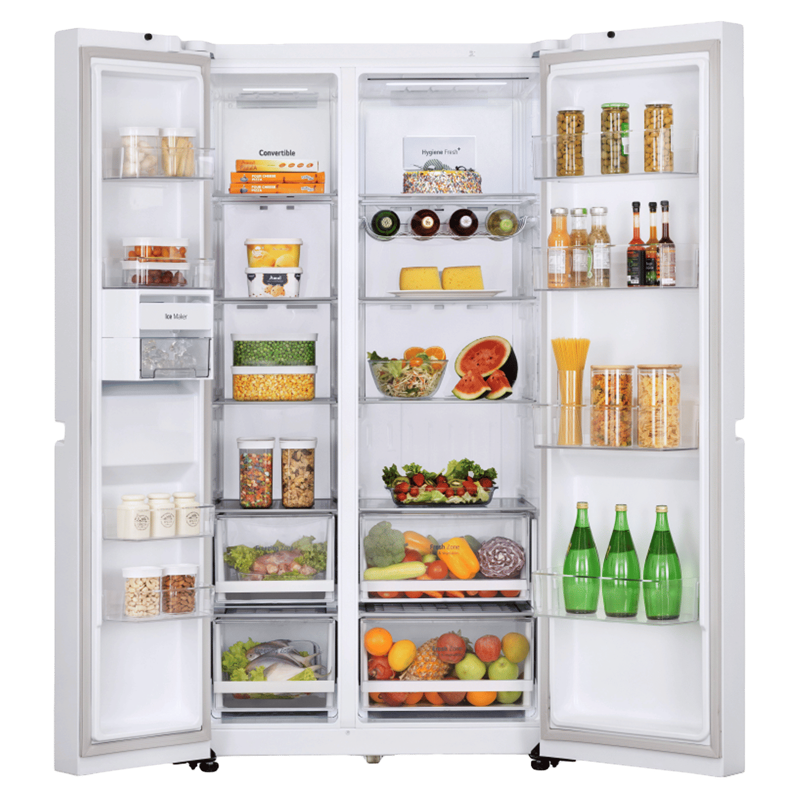 LG 650 Litres 3 Star Frost Free Side by Side Refrigerator with Anti Bacterial Gasket (GL-B257DMK3, Moon Knight)_5