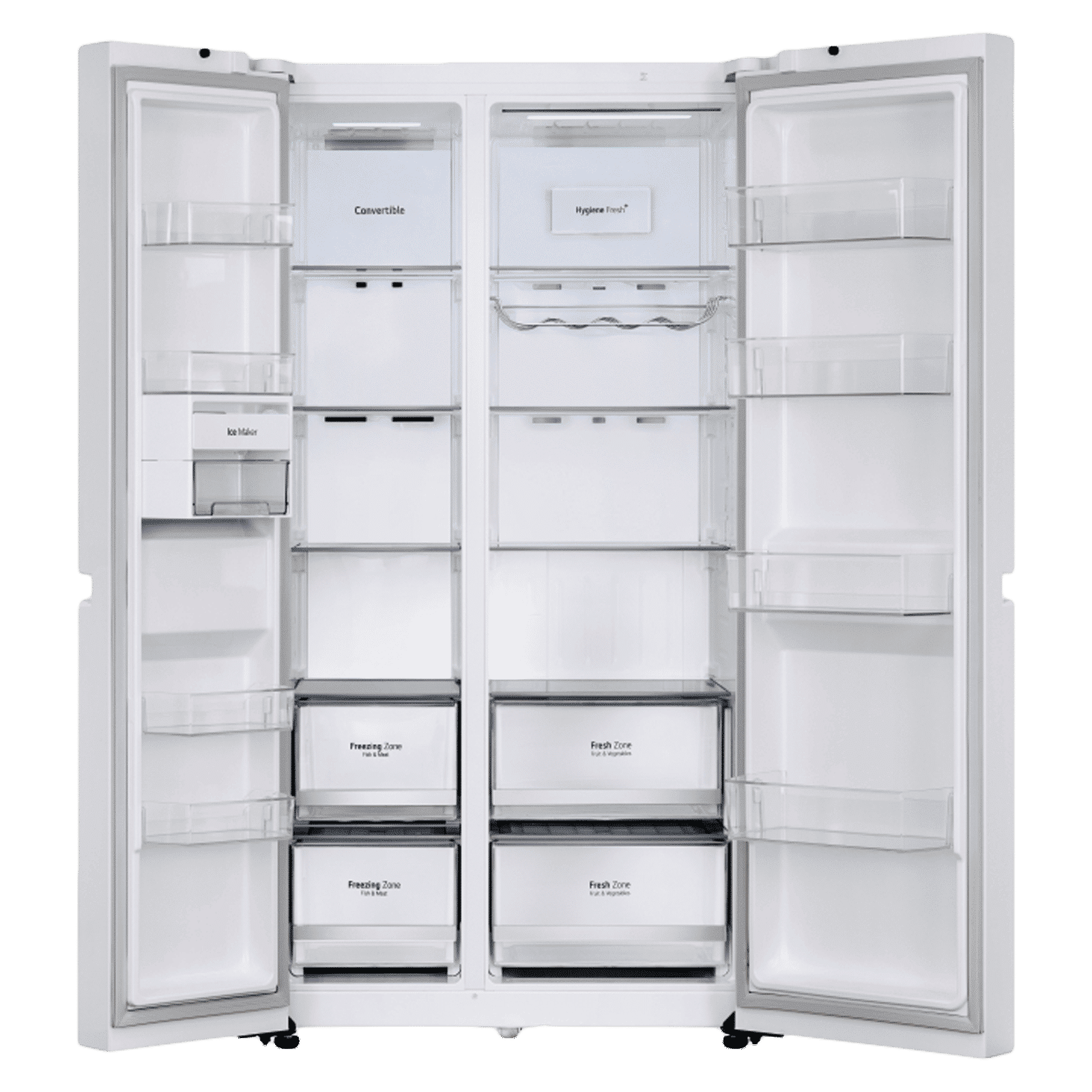 LG 650 Litres 3 Star Frost Free Side by Side Refrigerator with Anti Bacterial Gasket (GL-B257DMK3, Moon Knight)_6