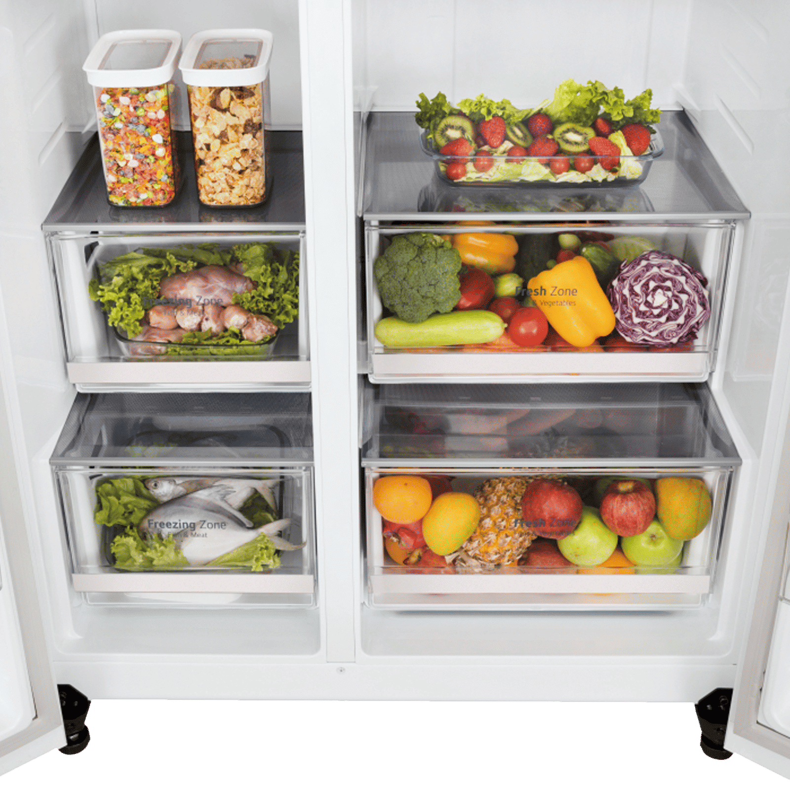 LG 650 Litres 3 Star Frost Free Side by Side Door Smart Wifi Enabled Refrigerator with Multi Air Flow (GL-B257DCM3, Check Mate) LG 650 Litres 3 Star Frost Free Side by Side Door Smart Wifi Enabled Refrigerator with Multi Air Flow (GL-B257DCM3, Check Mate)_15