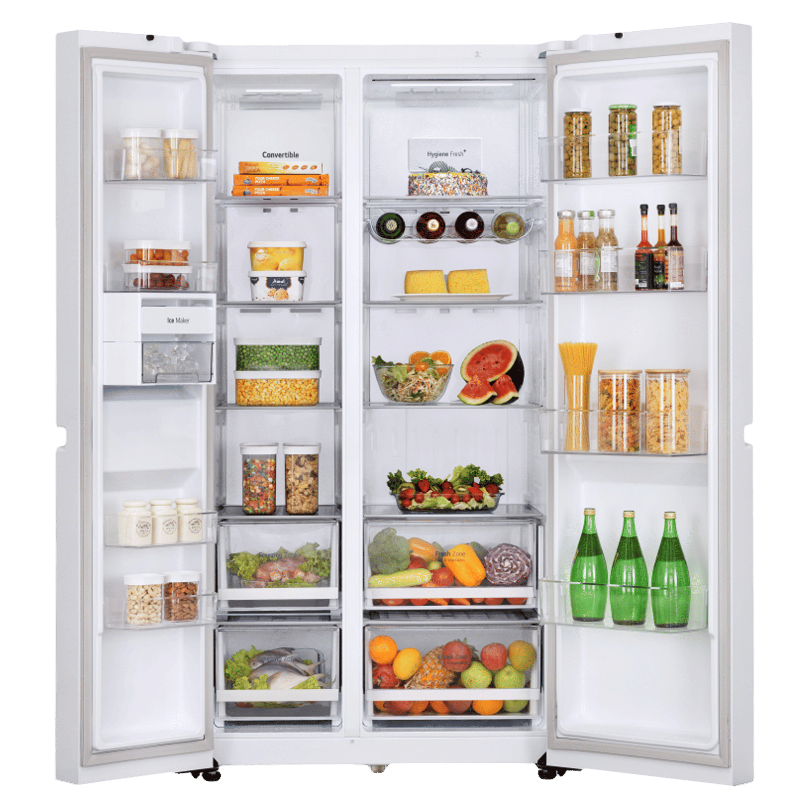 LG 650 Litres 3 Star Frost Free Side by Side Door Smart Wifi Enabled Refrigerator with Multi Air Flow (GL-B257DCM3, Check Mate) LG 650 Litres 3 Star Frost Free Side by Side Door Smart Wifi Enabled Refrigerator with Multi Air Flow (GL-B257DCM3, Check Mate)_5