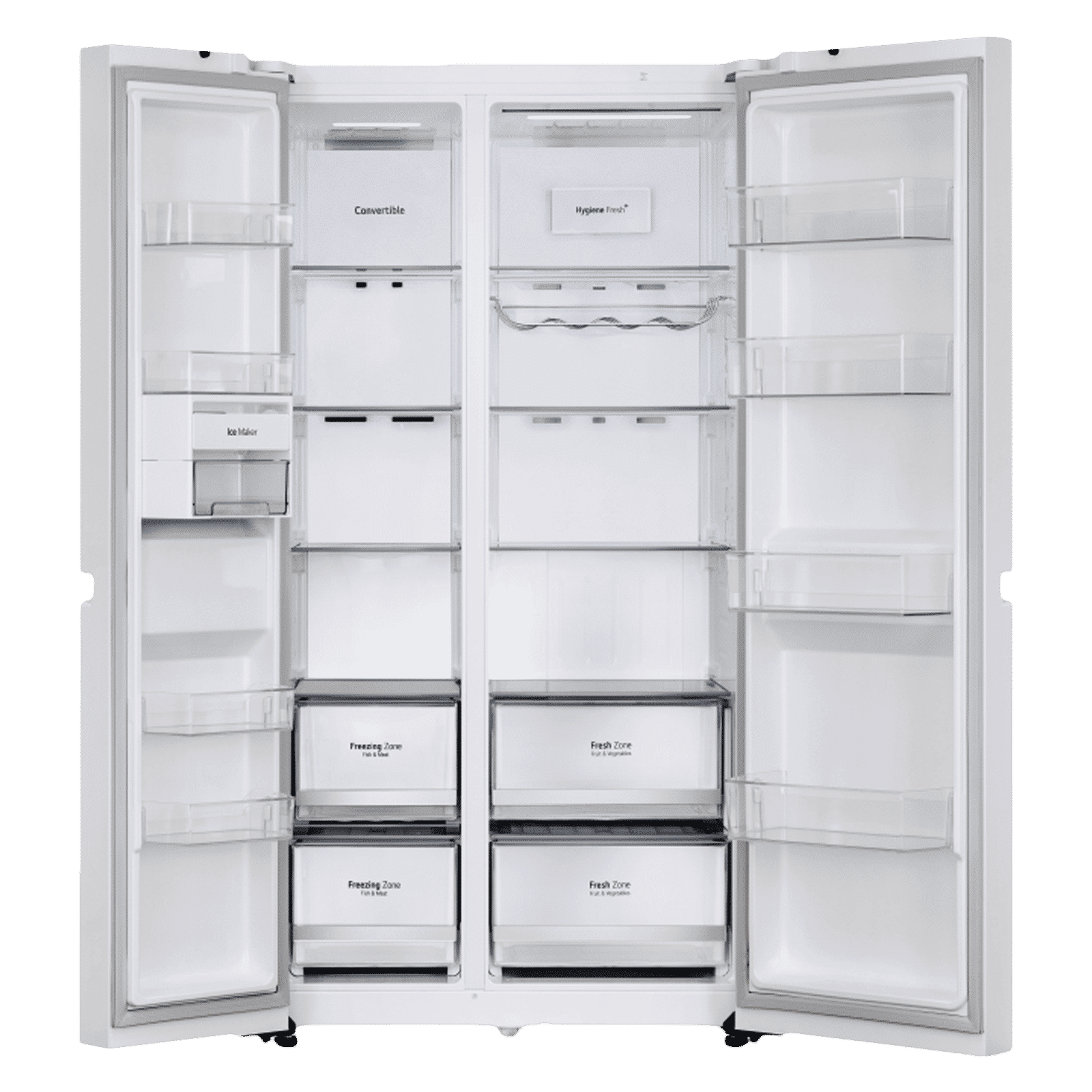 LG 650 Litres 3 Star Frost Free Side by Side Door Smart Wifi Enabled Refrigerator with Multi Air Flow (GL-B257DCM3, Check Mate) LG 650 Litres 3 Star Frost Free Side by Side Door Smart Wifi Enabled Refrigerator with Multi Air Flow (GL-B257DCM3, Check Mate)_6