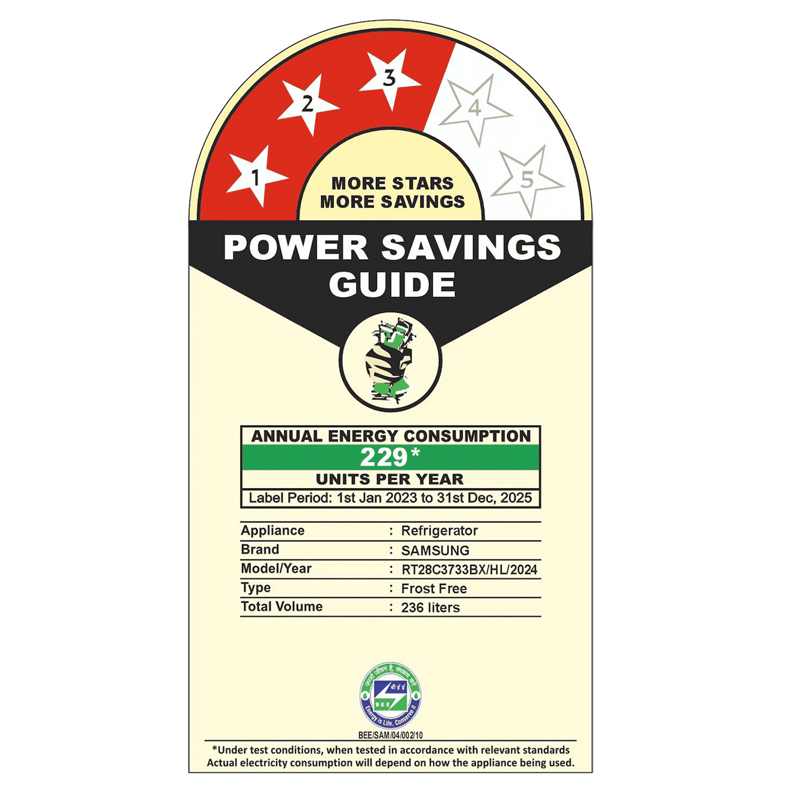 SAMSUNG 236 Litres 3 Star Frost Free Double Door Convertible Refrigerator with Anti Bacterial Gasket (RT28C3733BX/HL, Luxe Black)_8