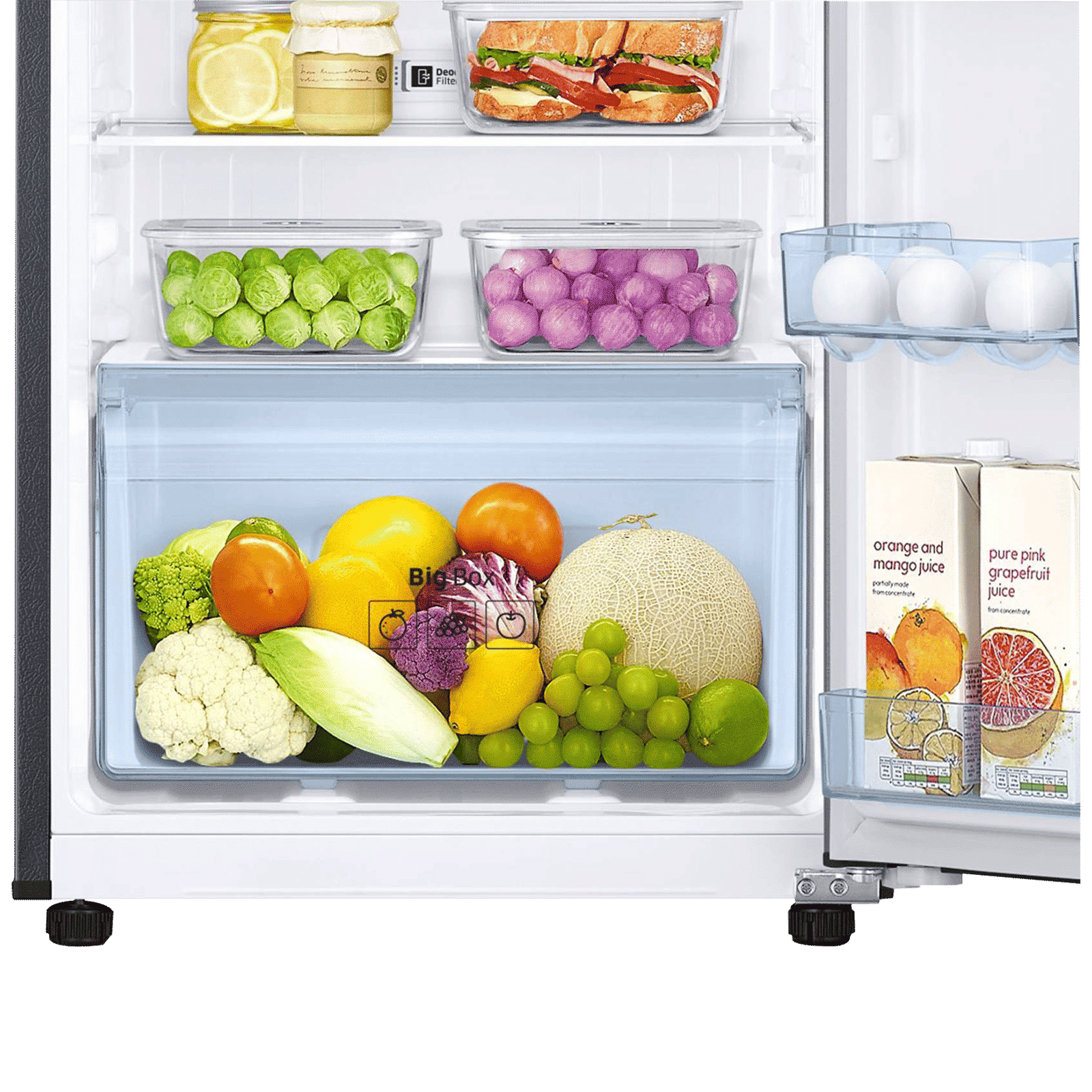 SAMSUNG 236 Litres 3 Star Frost Free Double Door Convertible Refrigerator with Anti Bacterial Gasket (RT28C3733BX/HL, Luxe Black)_9