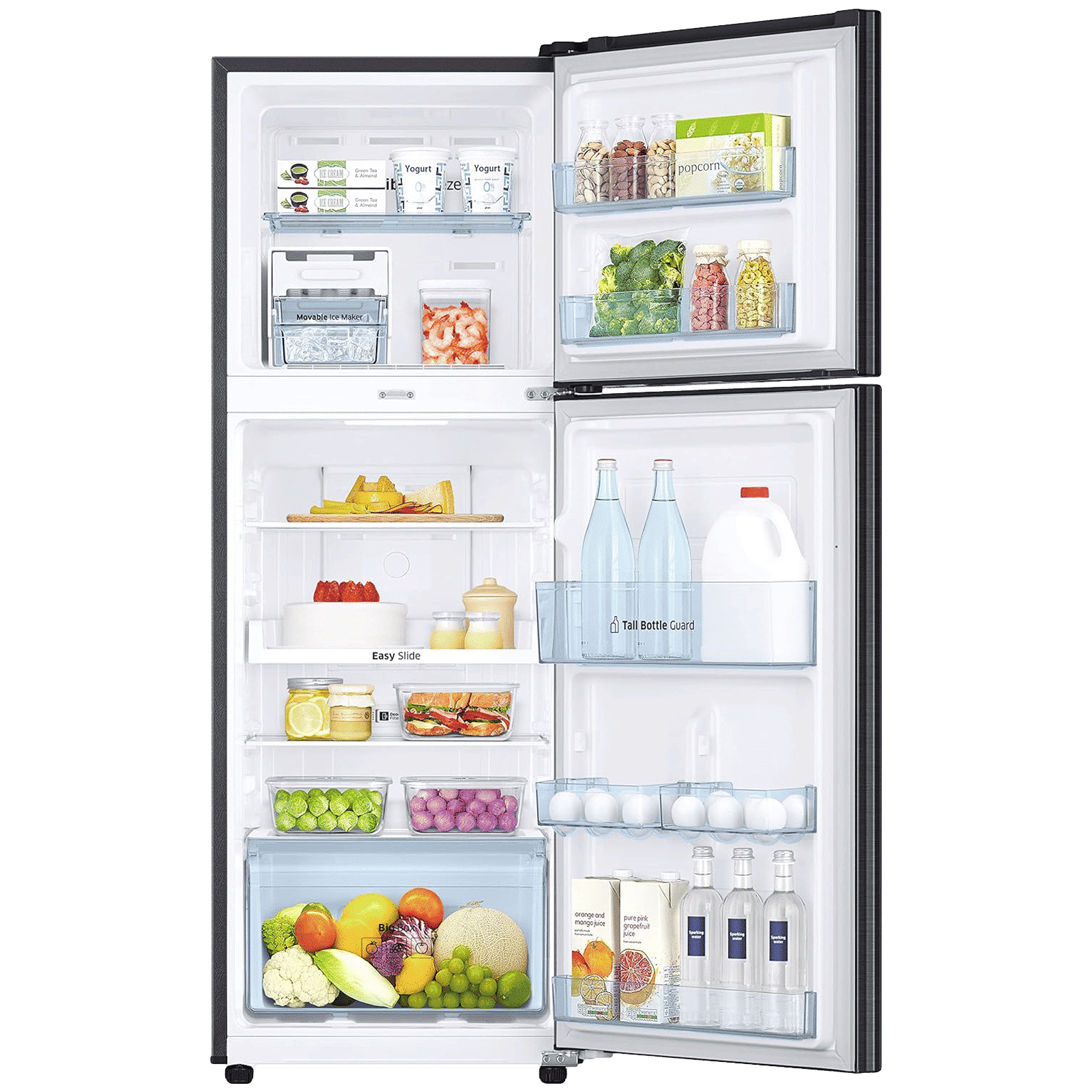 SAMSUNG 236 Litres 3 Star Frost Free Double Door Convertible Refrigerator with Anti Bacterial Gasket (RT28C3733BX/HL, Luxe Black)_5