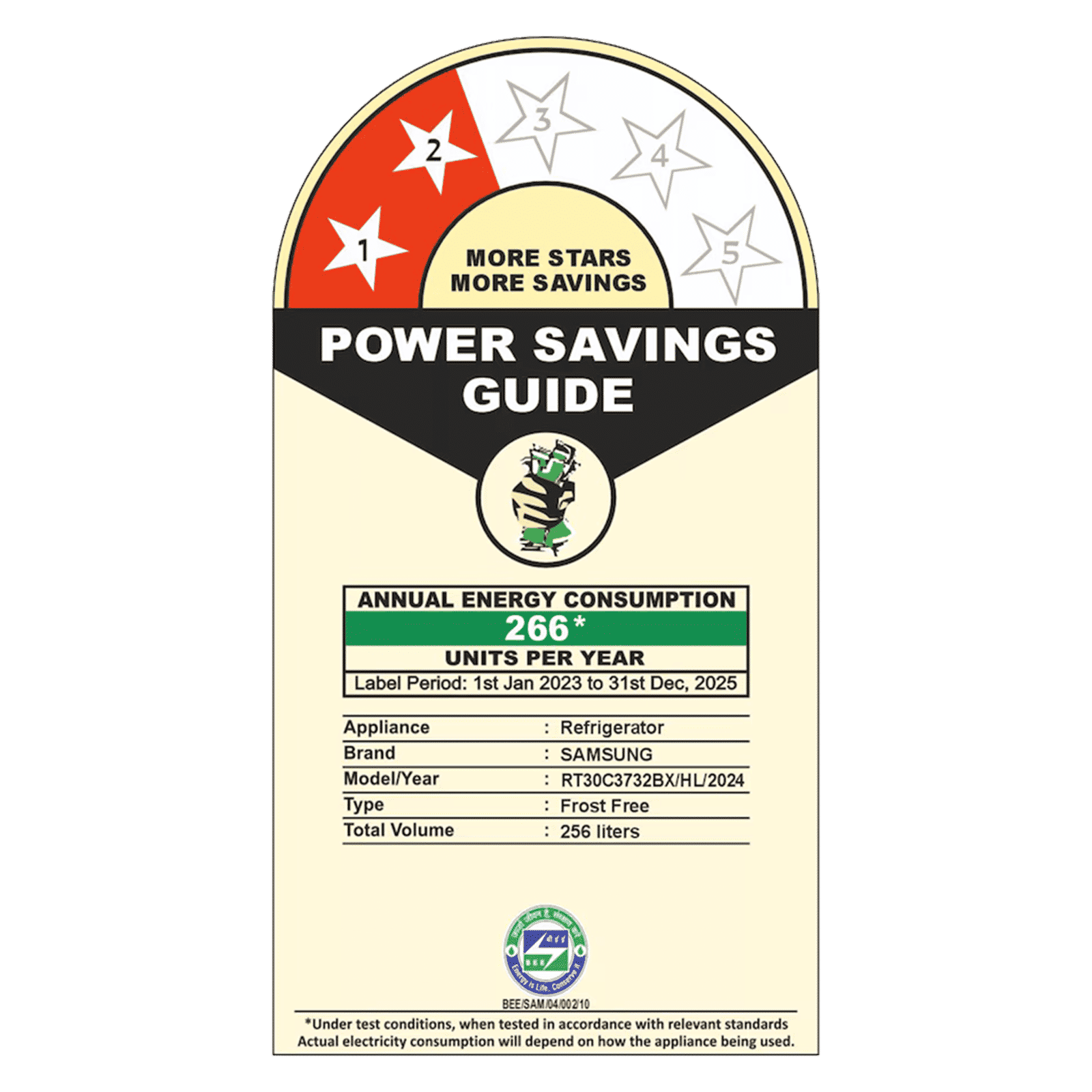 SAMSUNG 256 Litres 2 Star Frost Free Double Door Convertible Refrigerator with All-around Cooling (RT30C3732BX/HL, Luxe Brown)_4