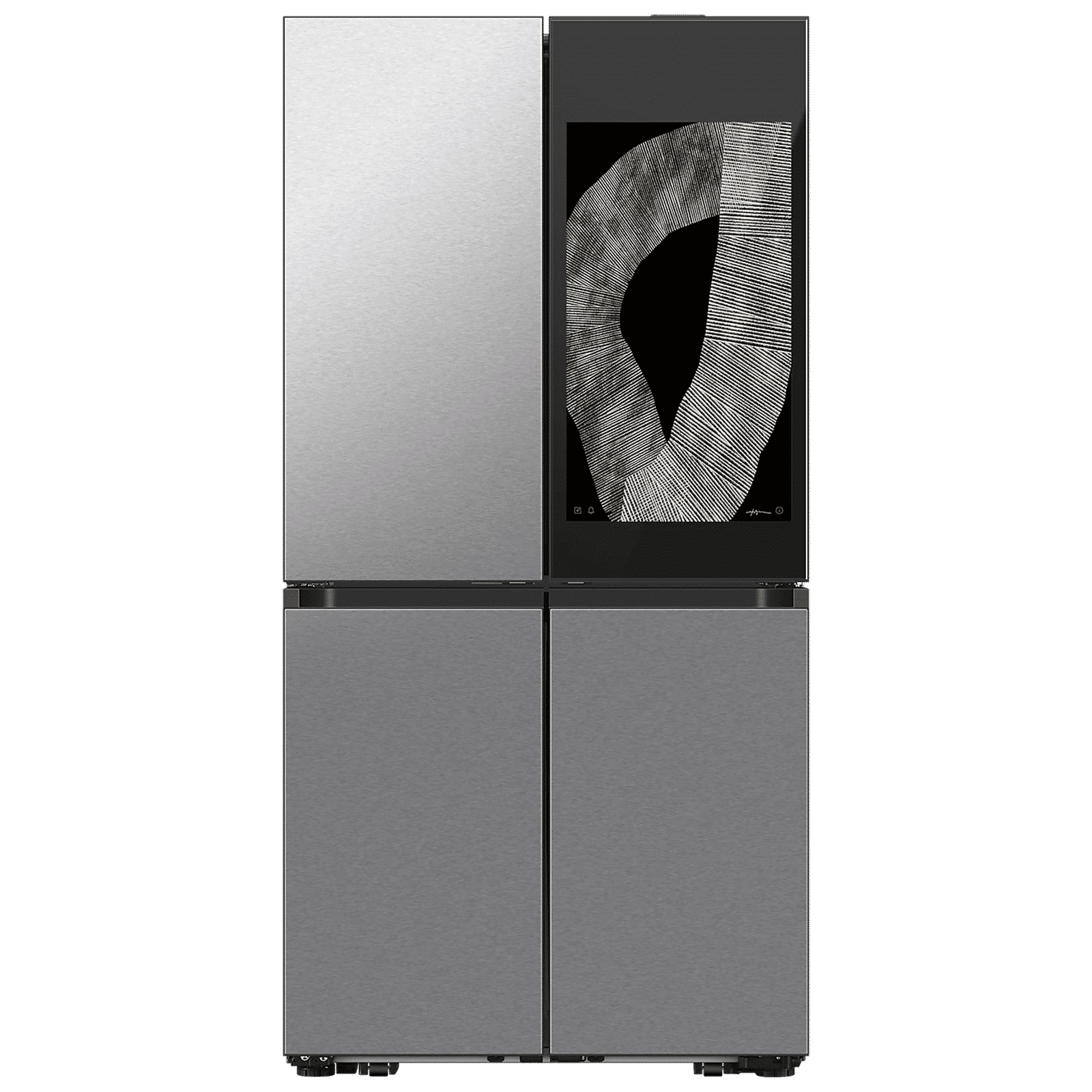SAMSUNG 809 Litres Frost Free French Door Convertible Refrigerator with Water Dispenser (RF71DB9950QD/TL, Clean Charcoal & Stainless Steel)_1