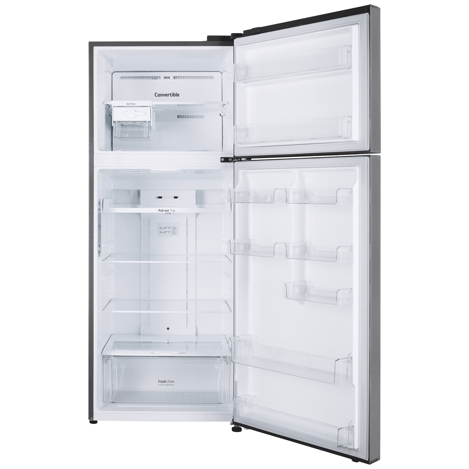 LG 446 Litres 1 Star Frost Free Double Door Convertible Refrigerator with Door Cooling Plus Technology (GL-T502CPZR, Shiny Steel)_6